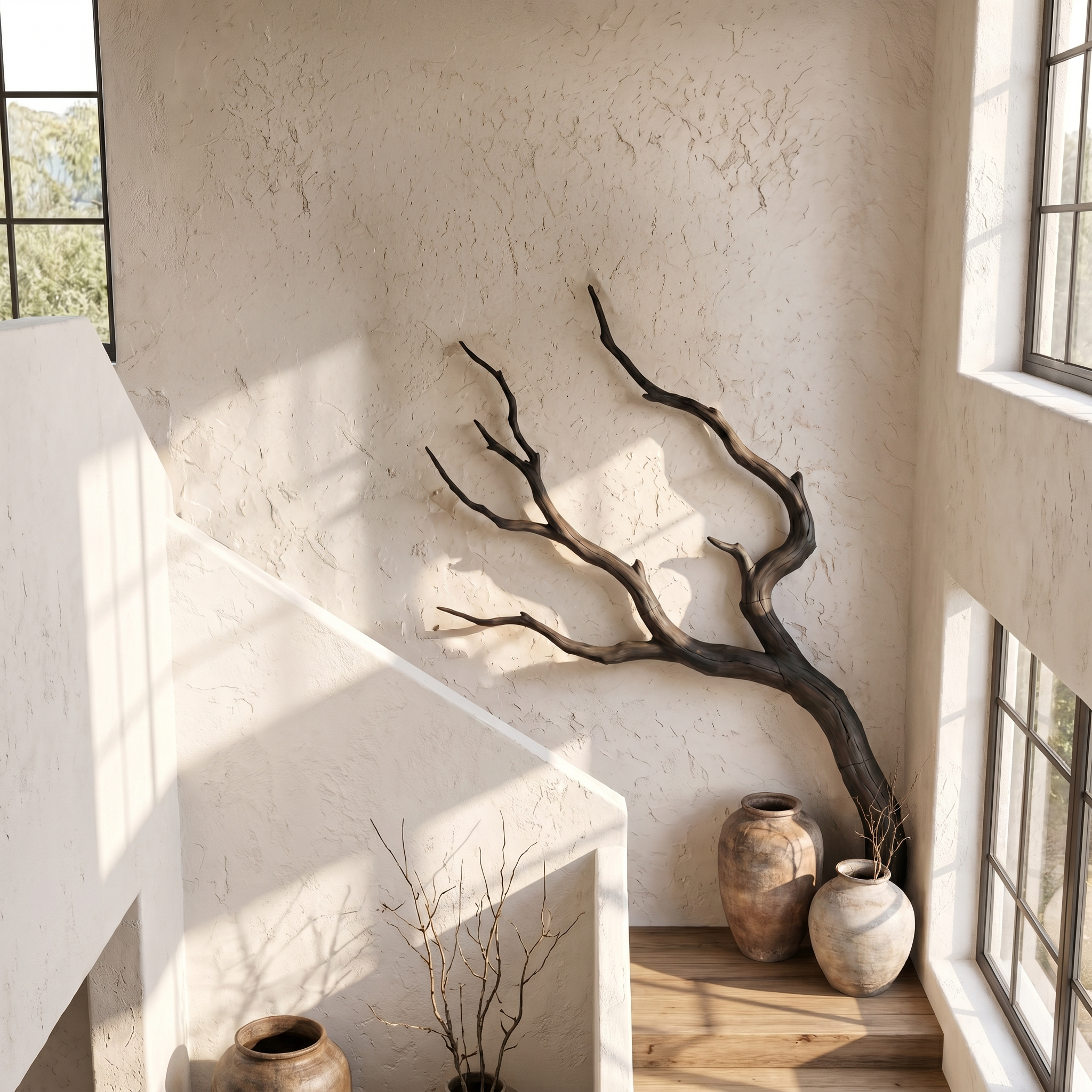 Minimalist Wall Decor Organic Branch Form For Living Room
