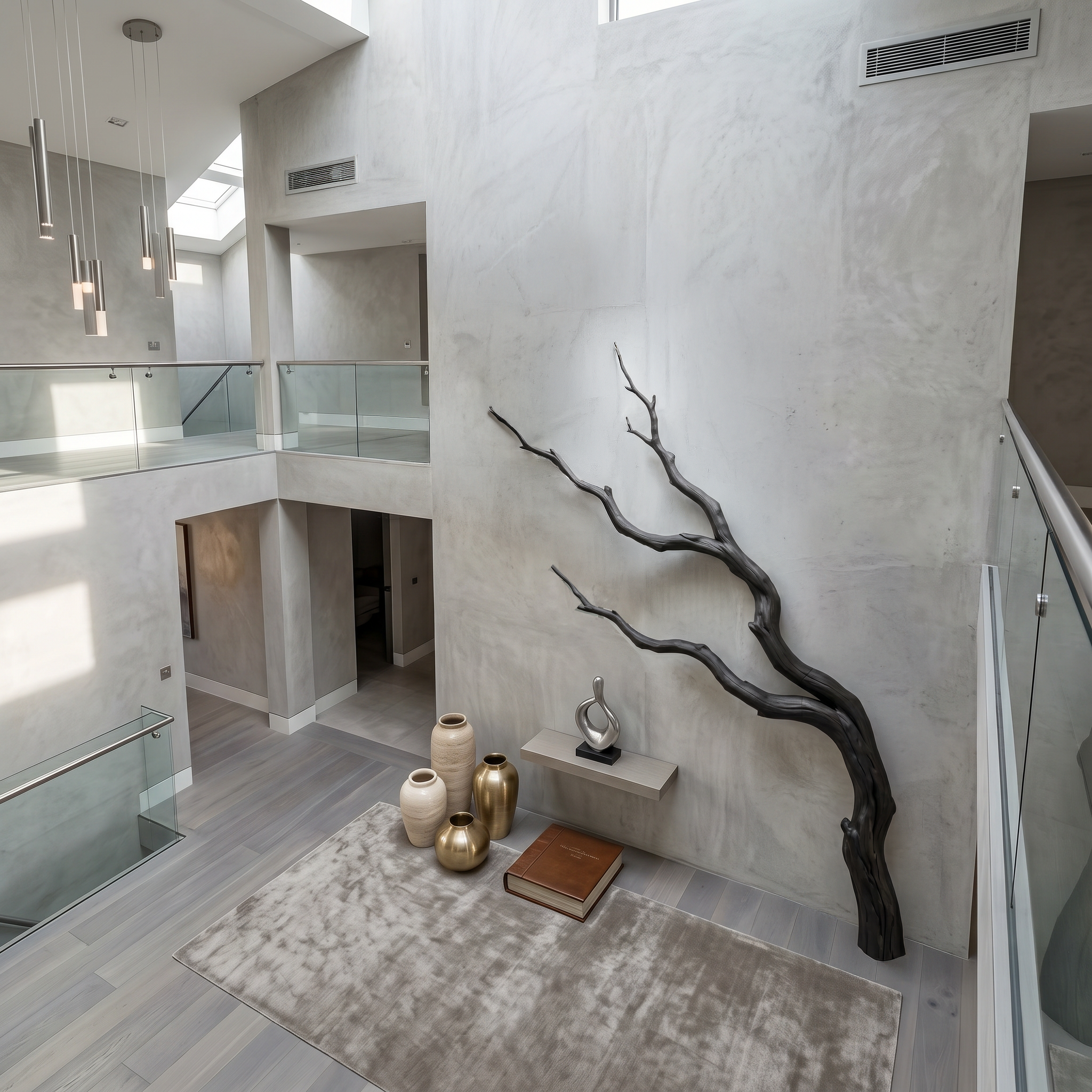 Contemporary Wall Decor Sculptural Branch Design For Living Room