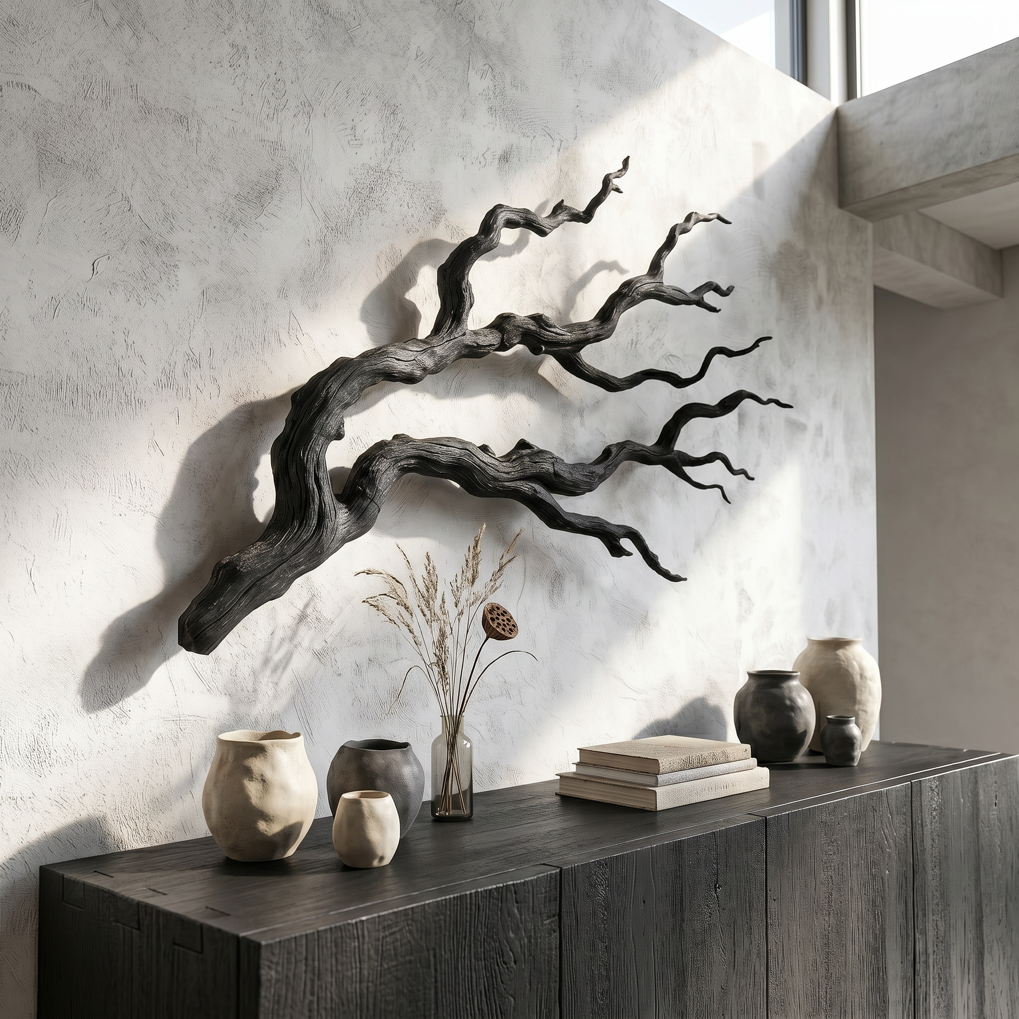 Nature Inspired Branch Wall Art Organic Sculptural Design For Living Room