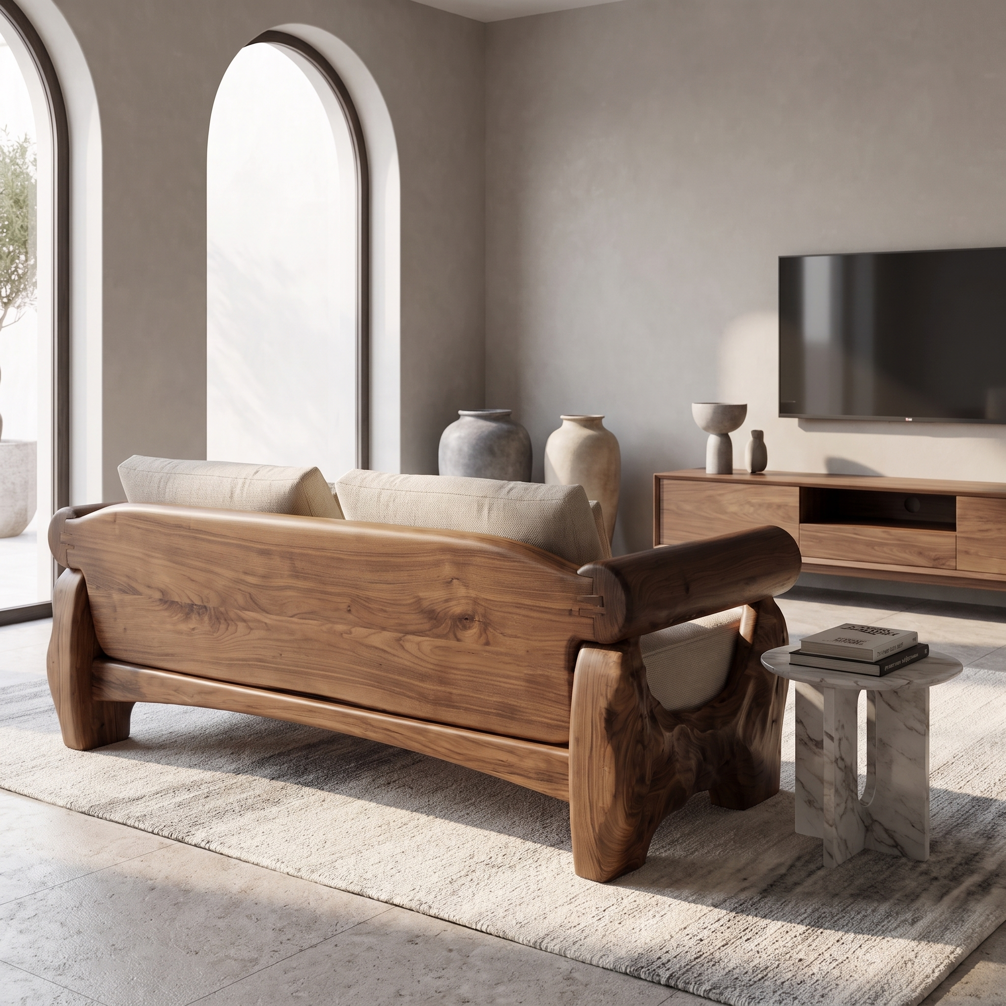 Sculptural Sofa Frame For Living Room