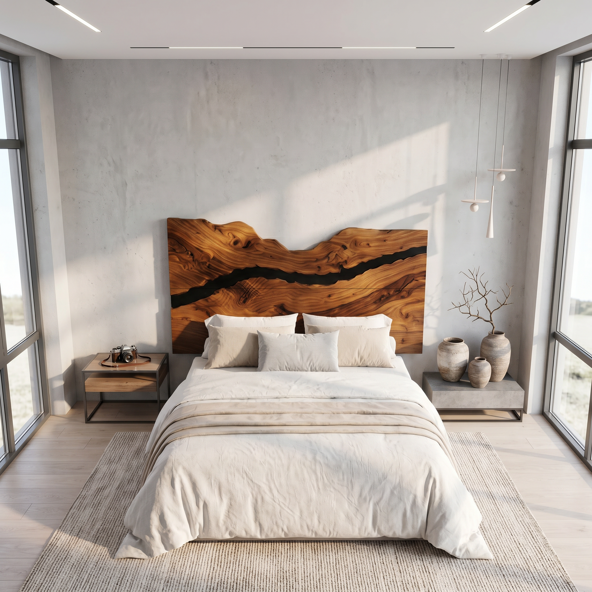 Rustic Headboard Slatted Bed Headboard For Bedroom