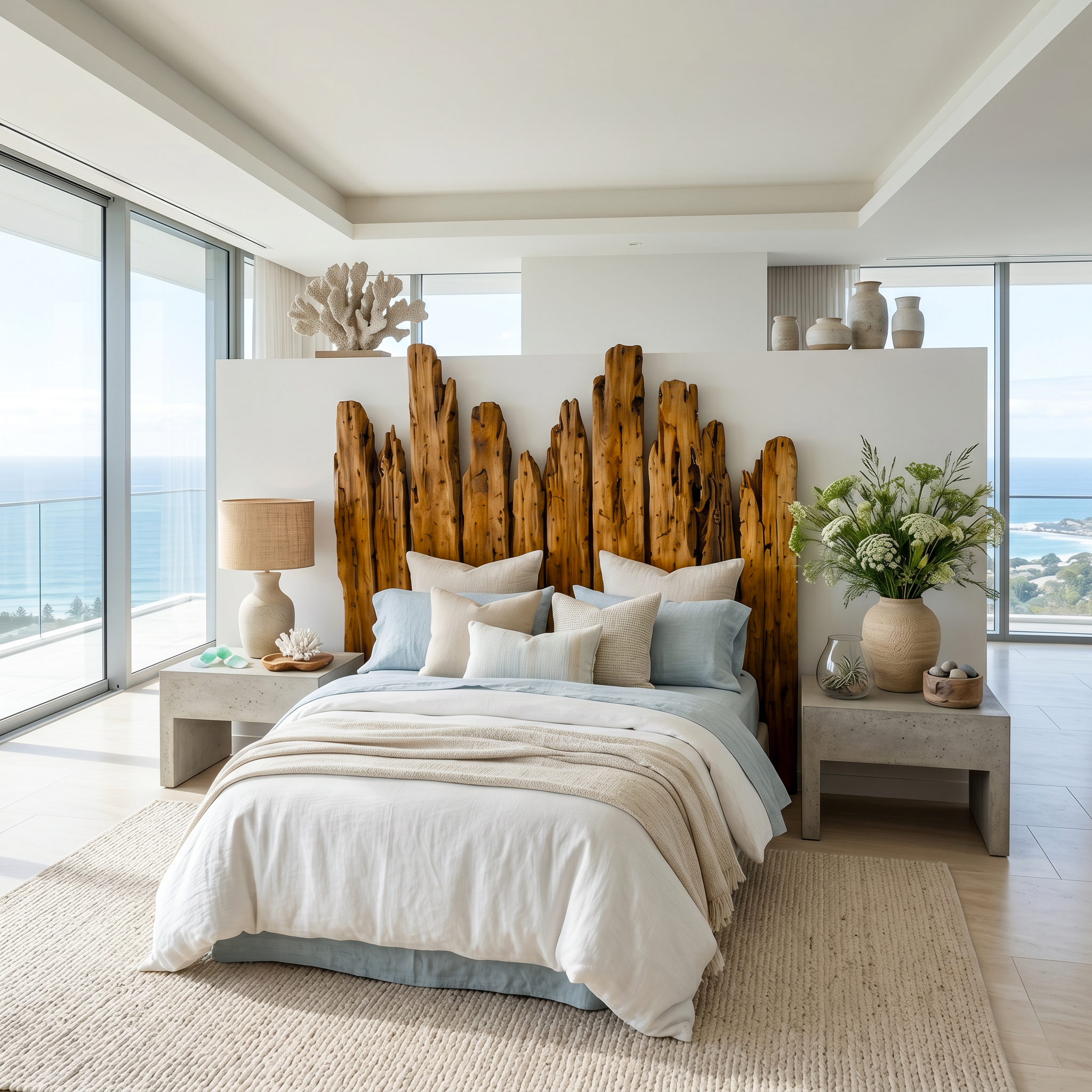 Rustic Skyline Headboard Wooden Bed Headboard For Bedroom