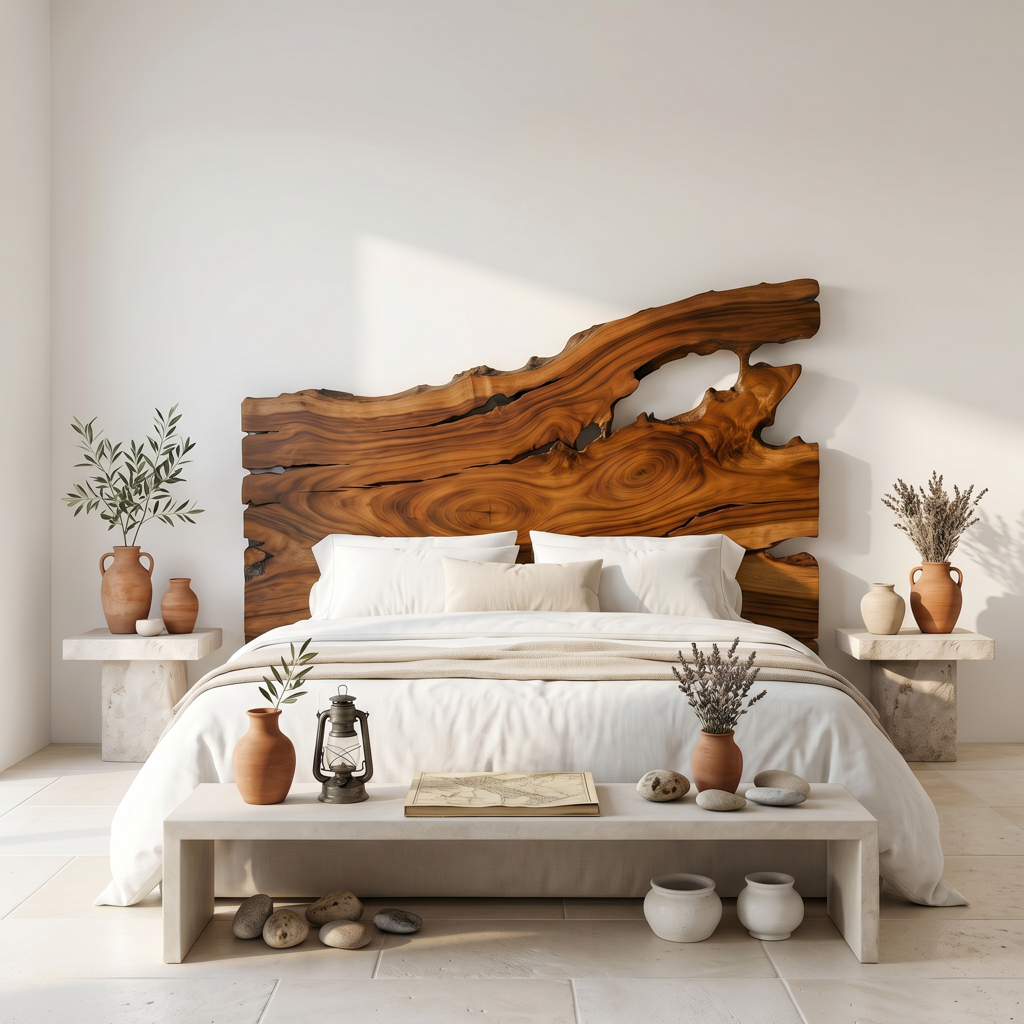 Organic Driftwood Headboard Wooden Bed Headboard For Bedroom