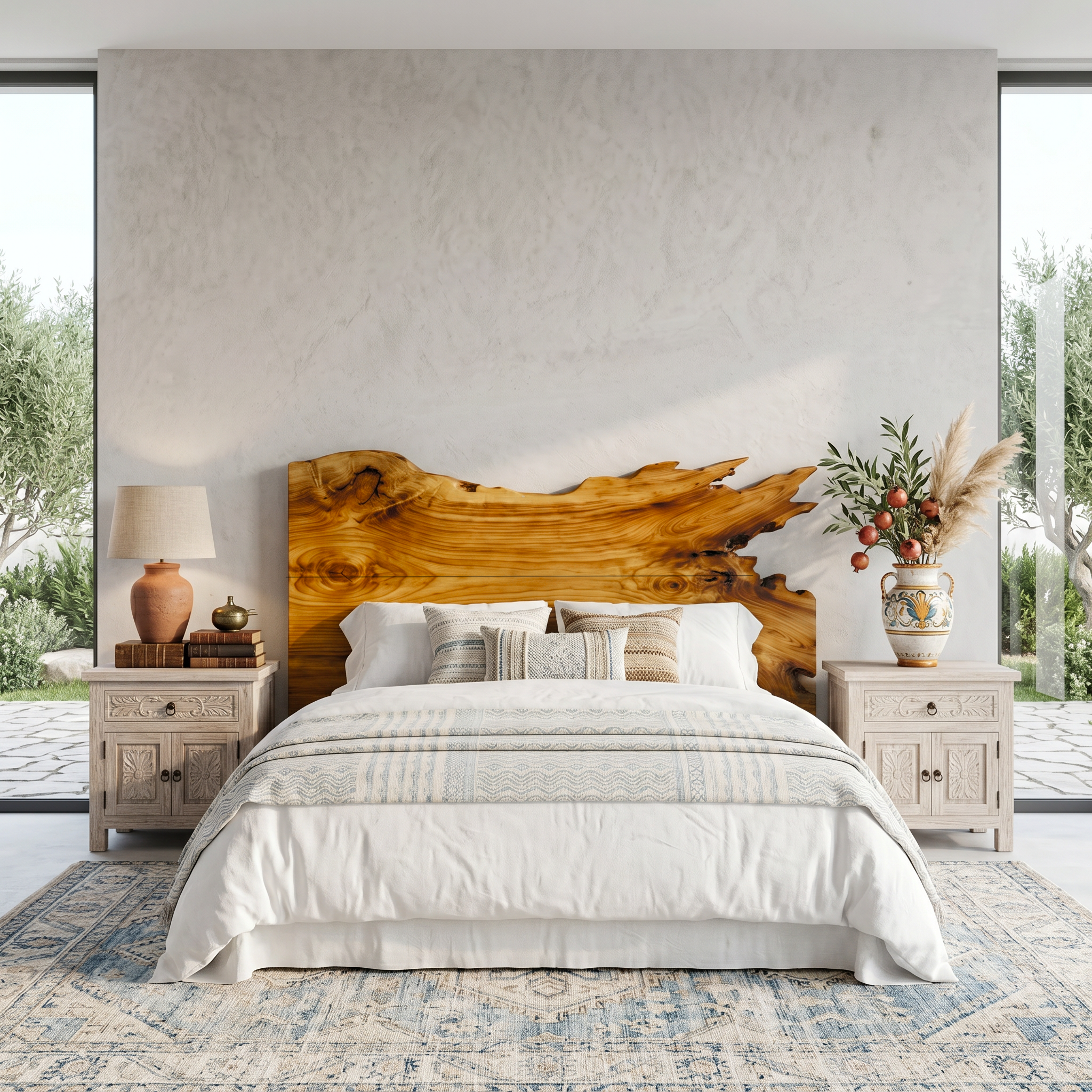 Modern Split Edge Headboard Wooden Bed Headboard For Bedroom