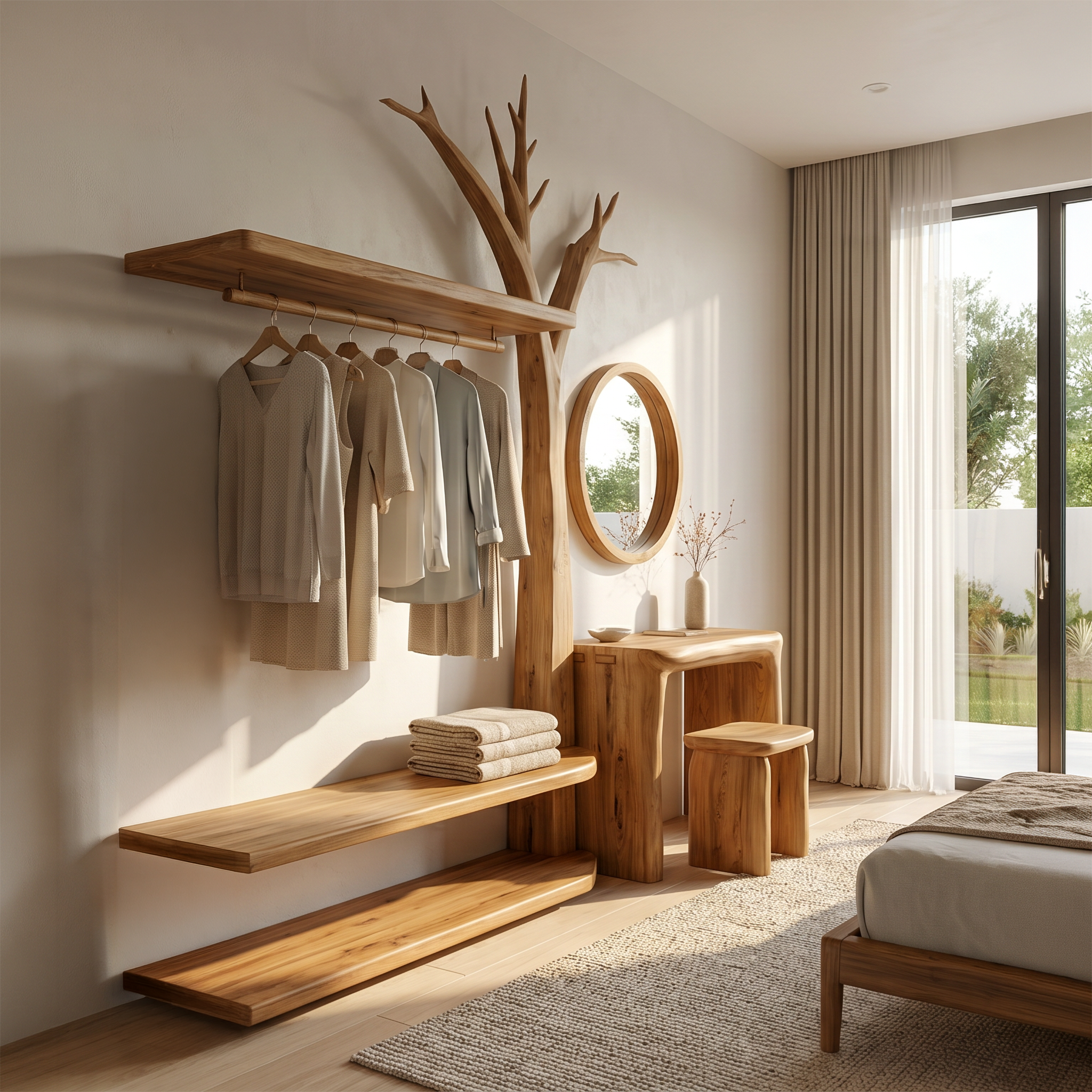 Organic Tree Coat Rack Dressing Table Bedroom And Dressing Room