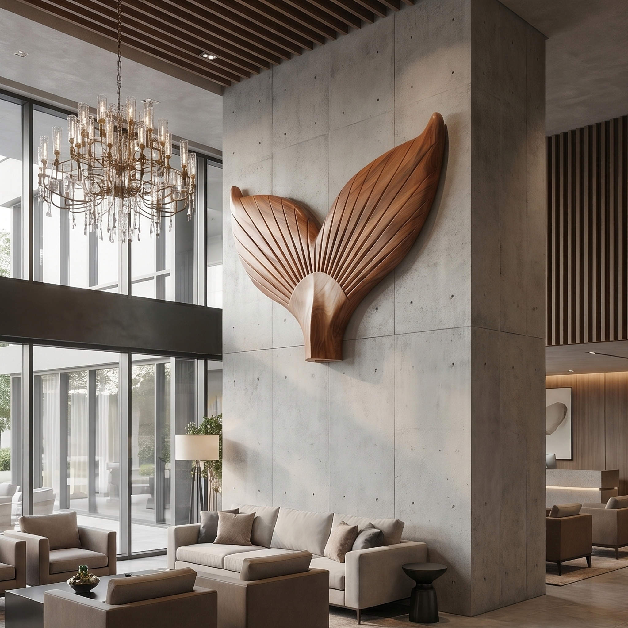 Angel Wings Wooden Wall Sculpture For Living Room And Entryway