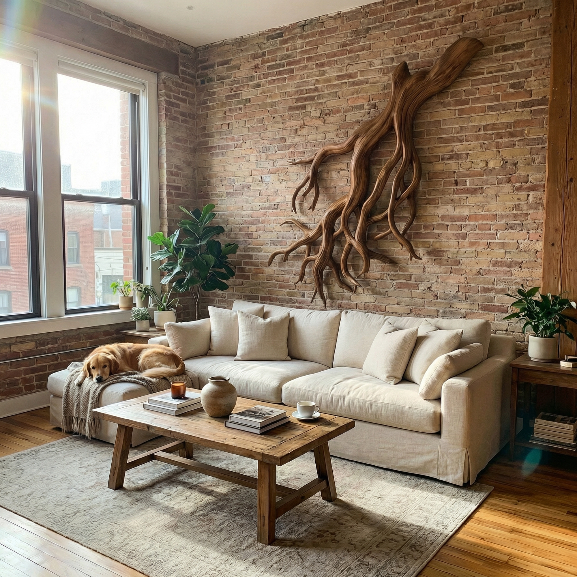 Rustic Tree Root Wall Art Living Room And Lounge