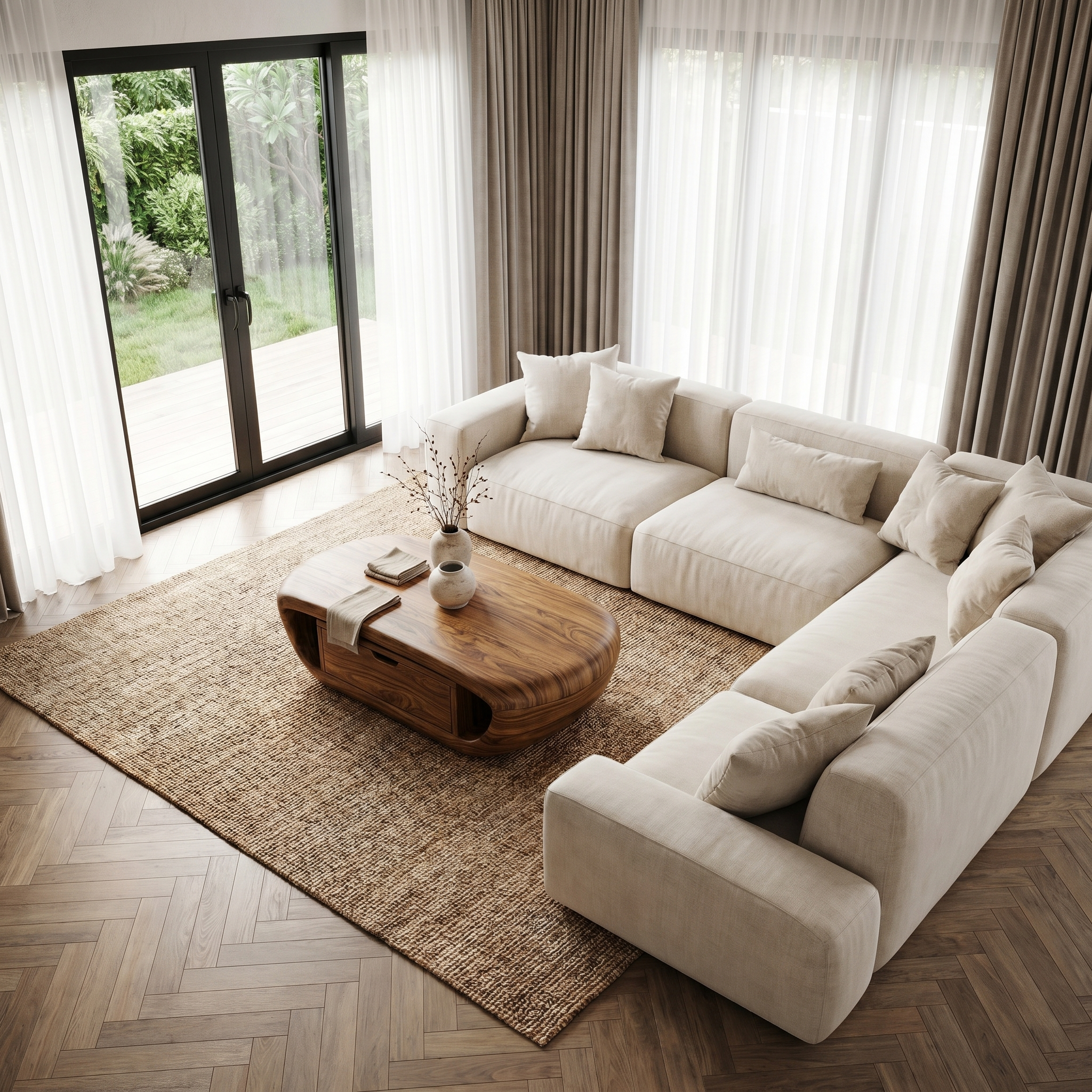 Modern Coffee Table With Built In Storage Shelf For Living Room