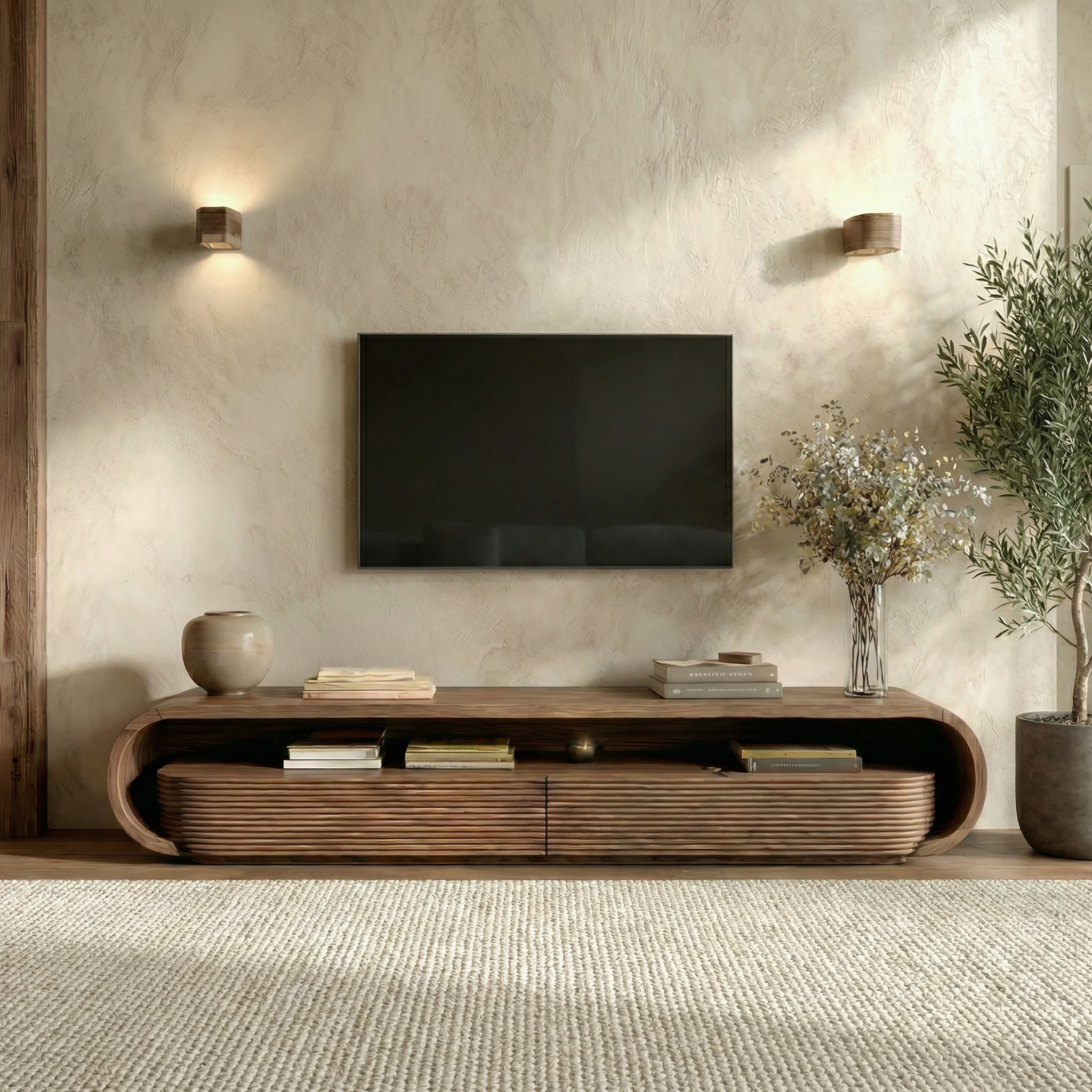 Modern Minimal TV Unit For Living Room And Entertainment Space