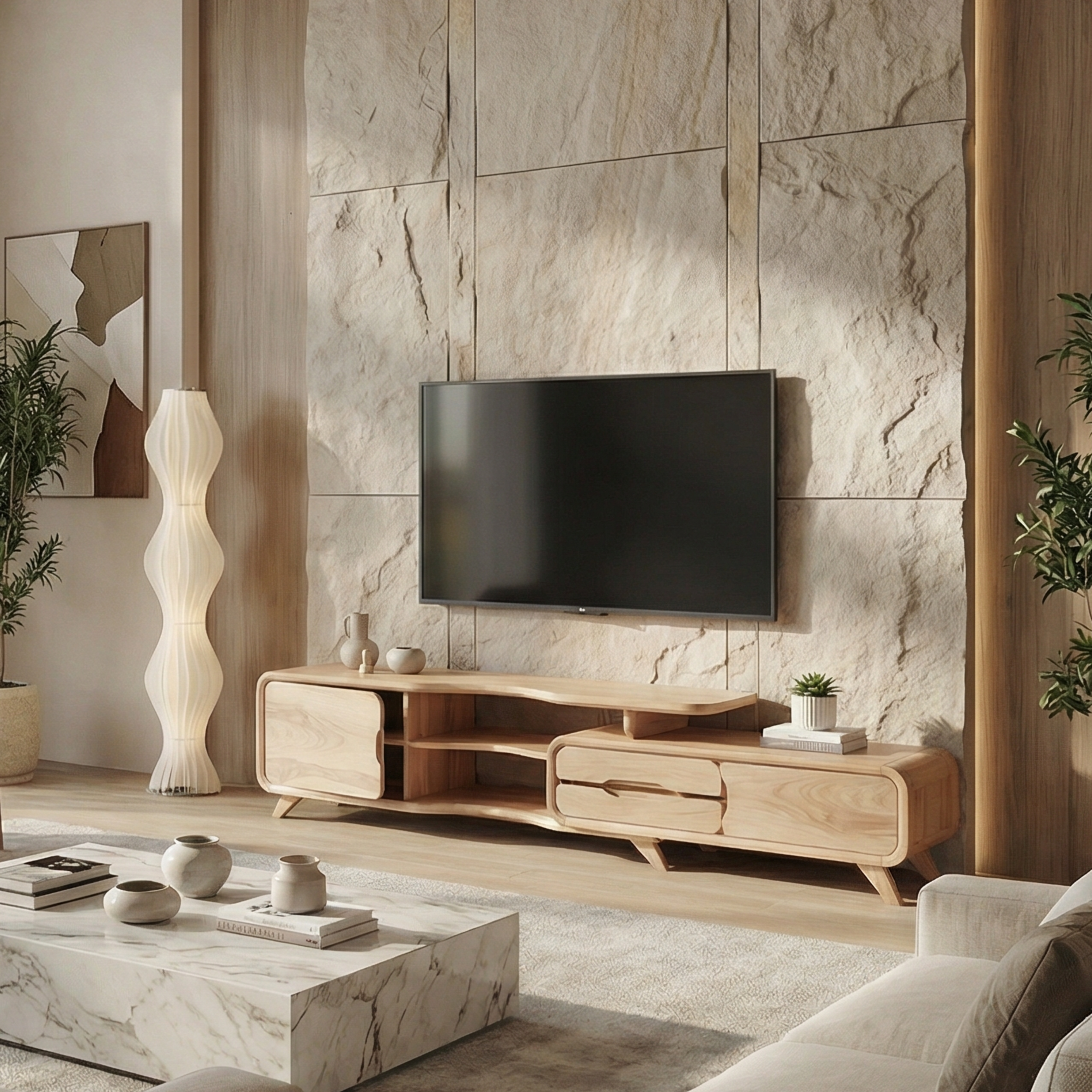 Modern Statement TV Stand For Living Room And Interior Decor