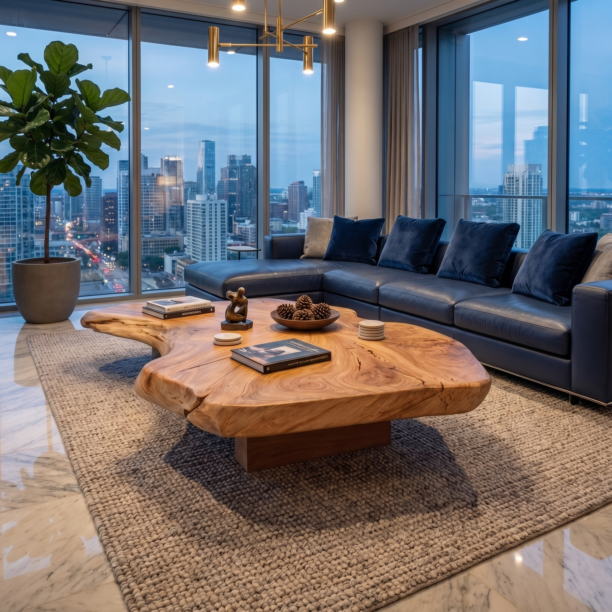 Rustic Organic Coffee Table Living Room Or Family Room