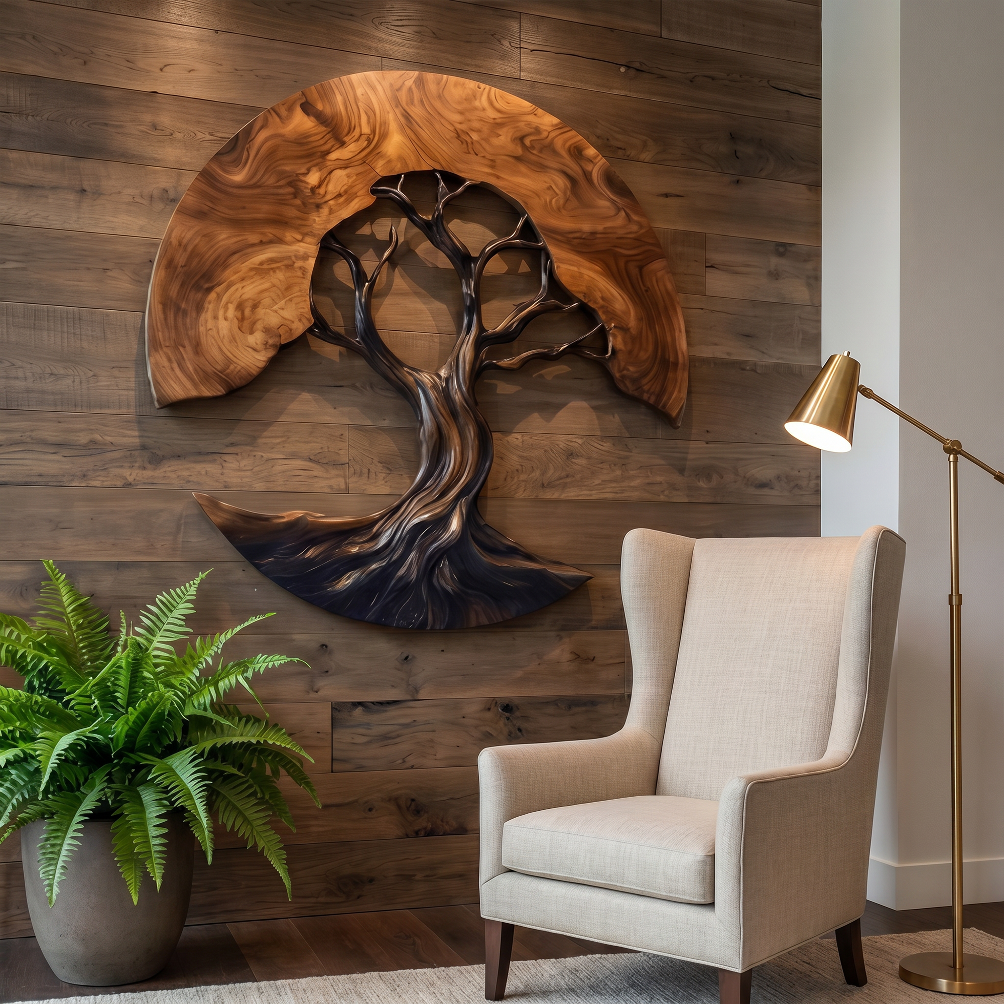 Contemporary Tree Wall Sculpture For Living Room