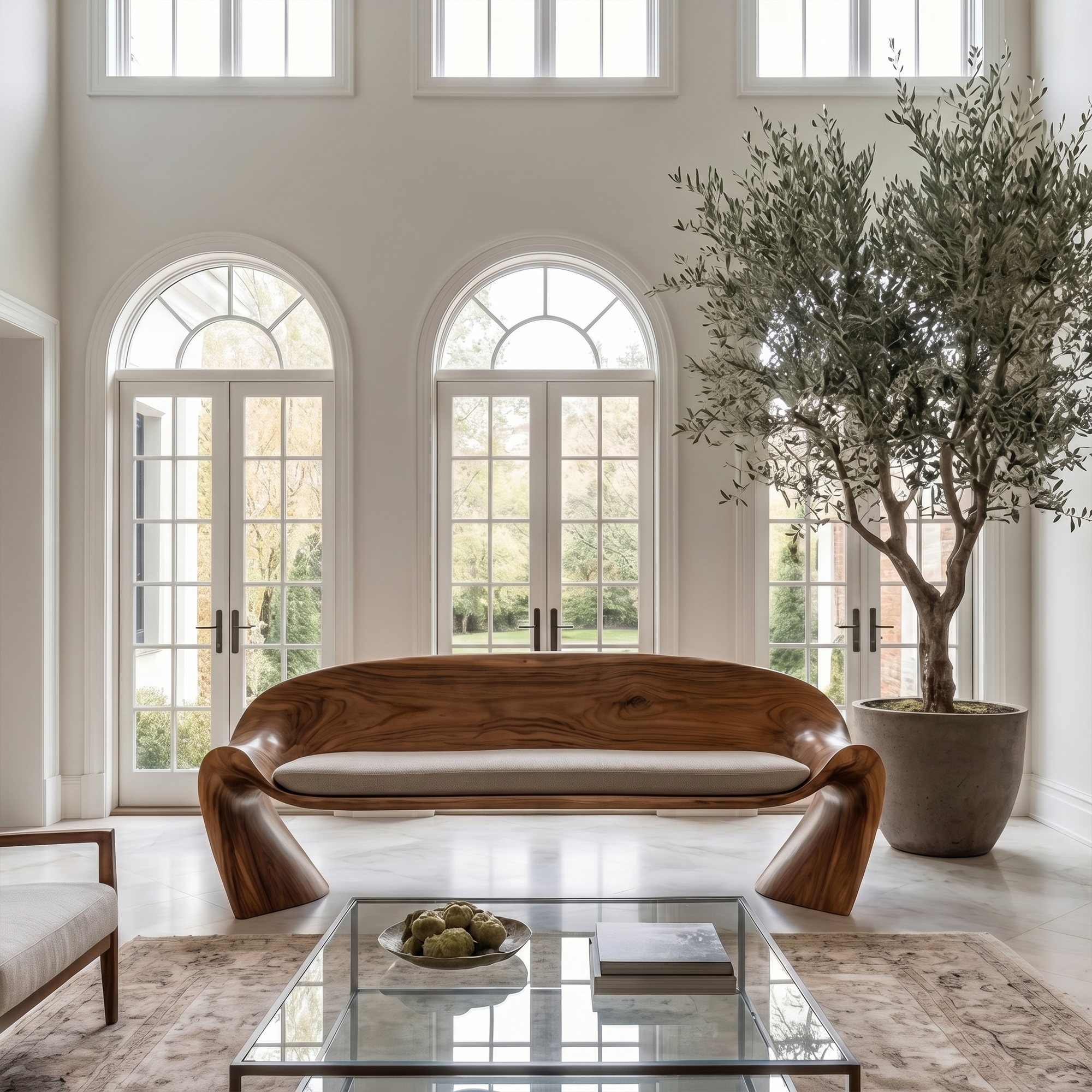 Rustic Sofa Nature Inspired Sculpture For Living Room