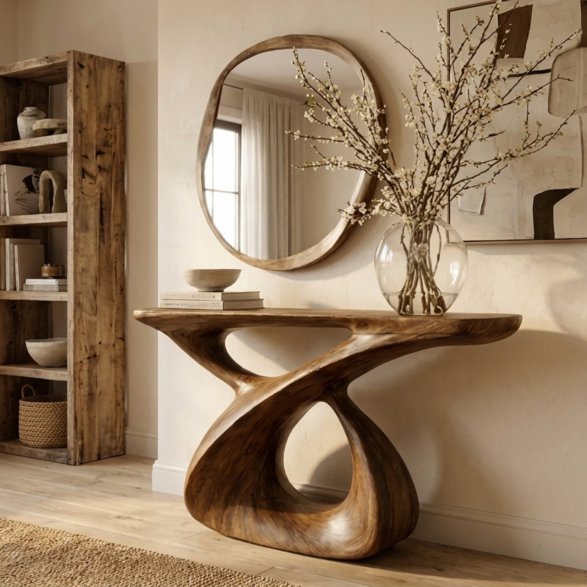 Mid Century Console Table Entryway And Hallway