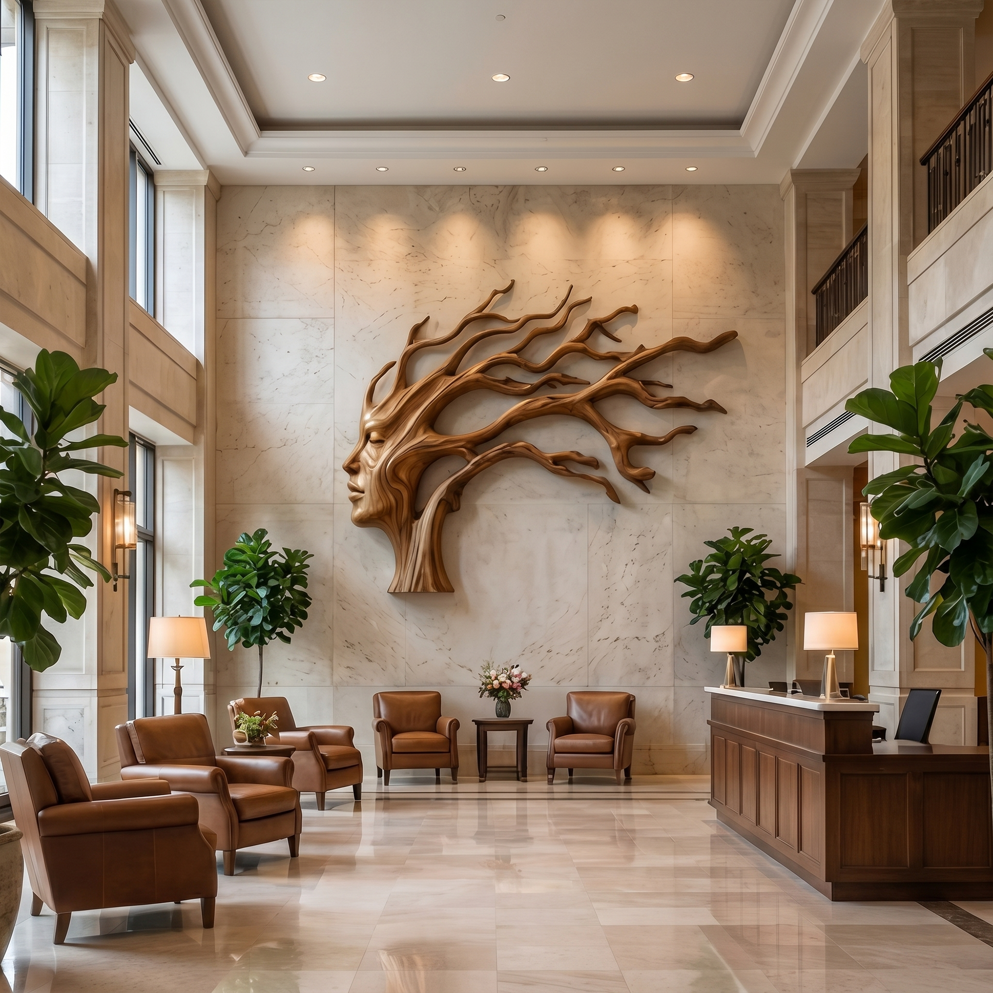 Organic Tree Wall Art With Sculptural Branch Design For Living Room And Entryway