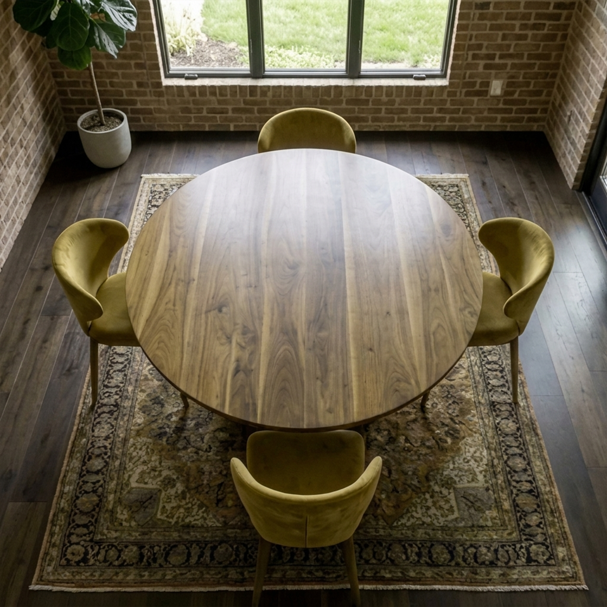Rustic Handmade Live Edge Dining Table Kitchen
