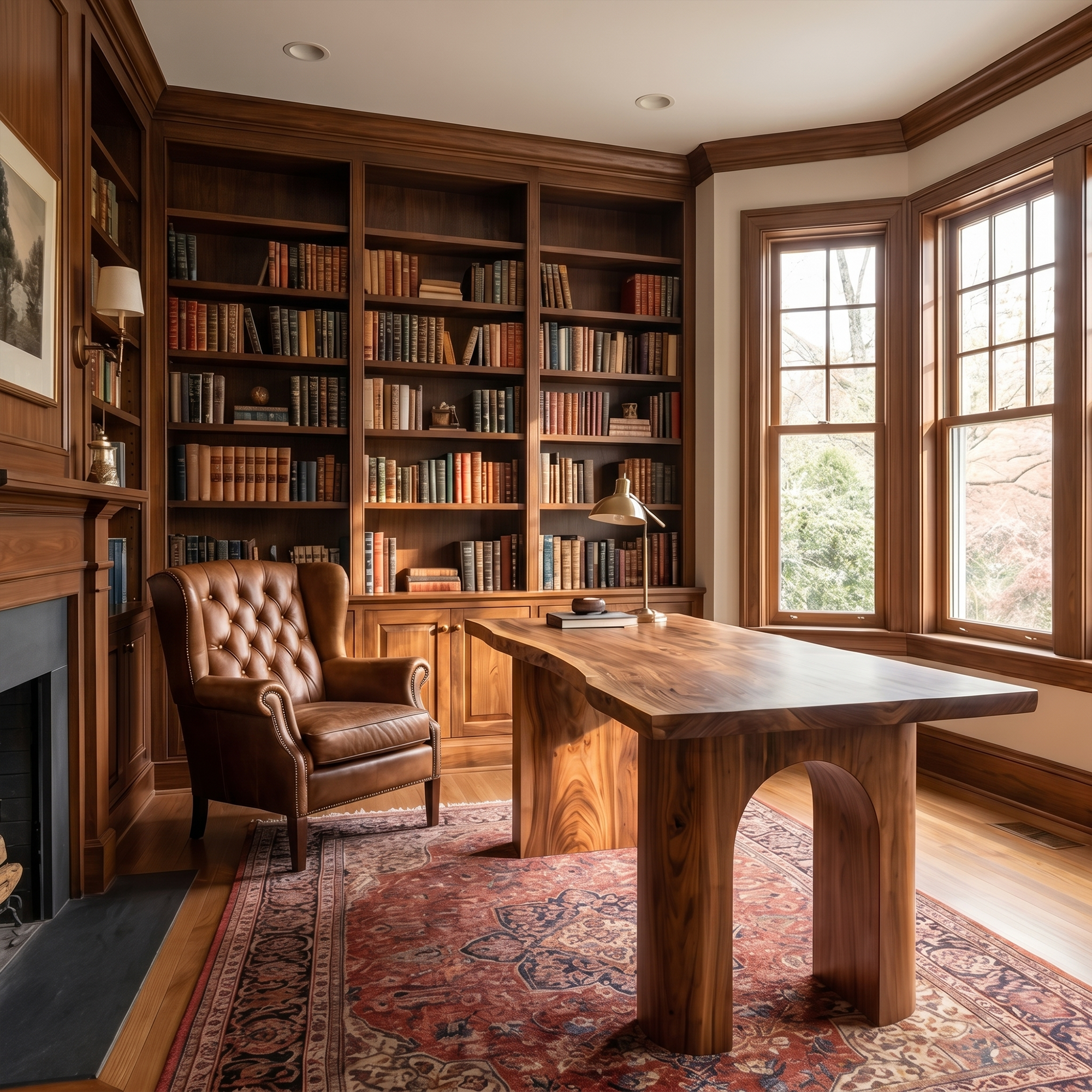 Handcrafted Executive Desk For Home Office And Professional Workspace