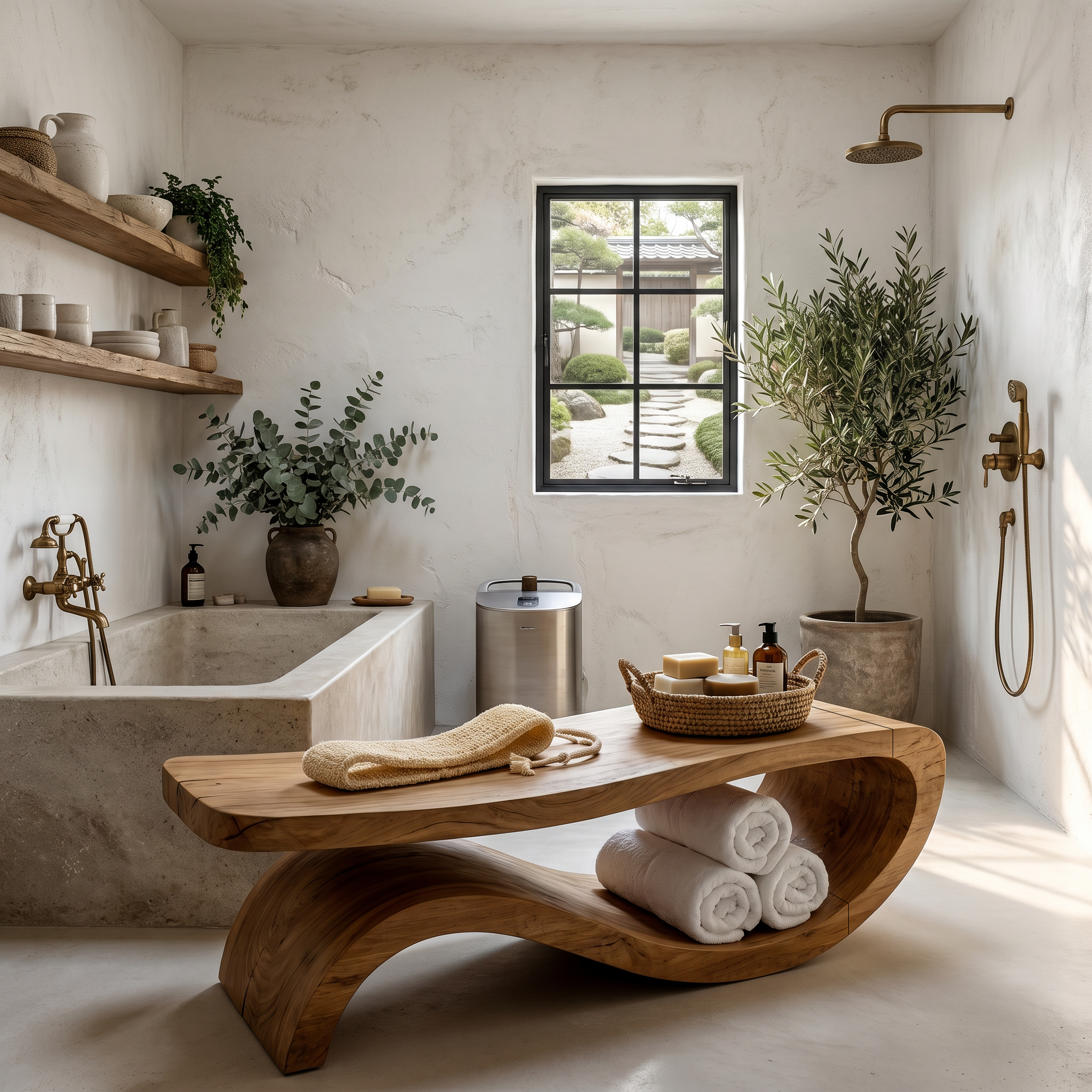 Modern Shower Bench For Bathroom