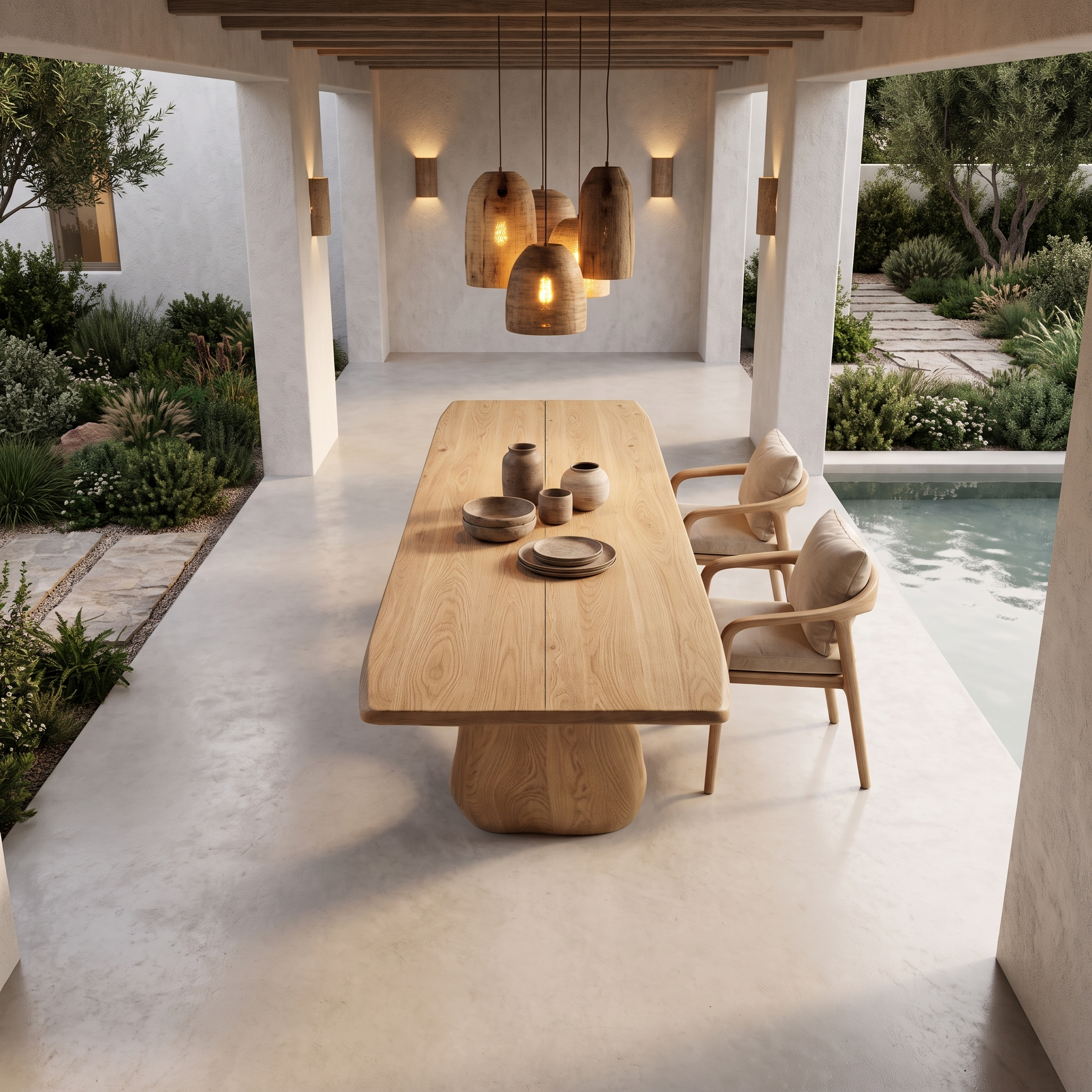 Organic Dining Table With Sculptural Infinity Design For Dining Room And Kitchen