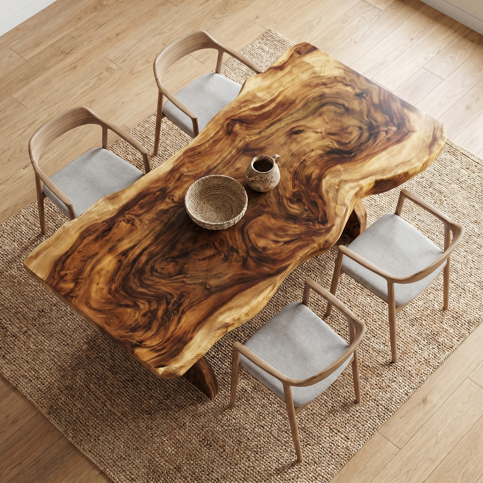 Rustic Dining Table Live Edge Design For Dining Room