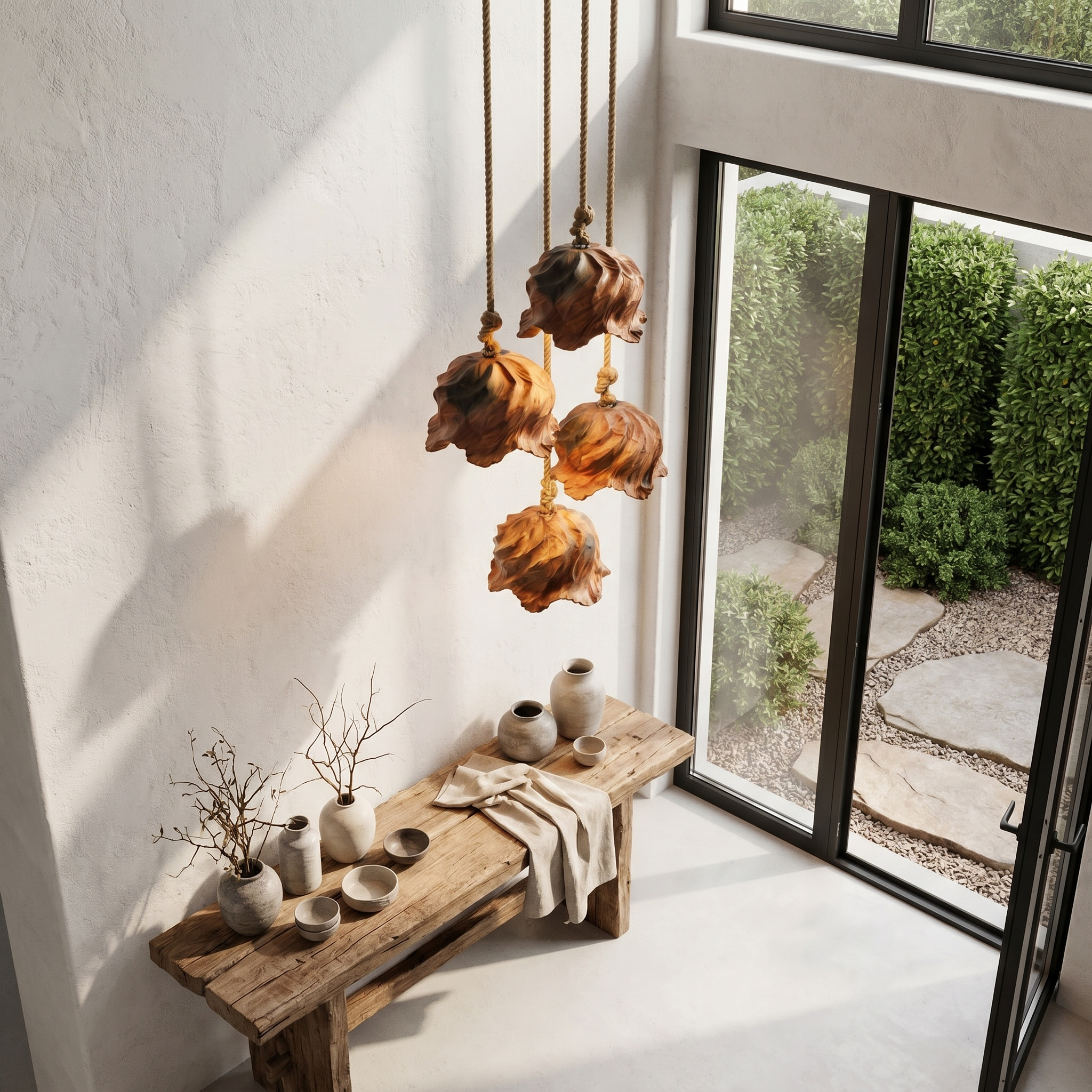 Modern Pendant Lamp With Smooth Organic Form For Bedroom