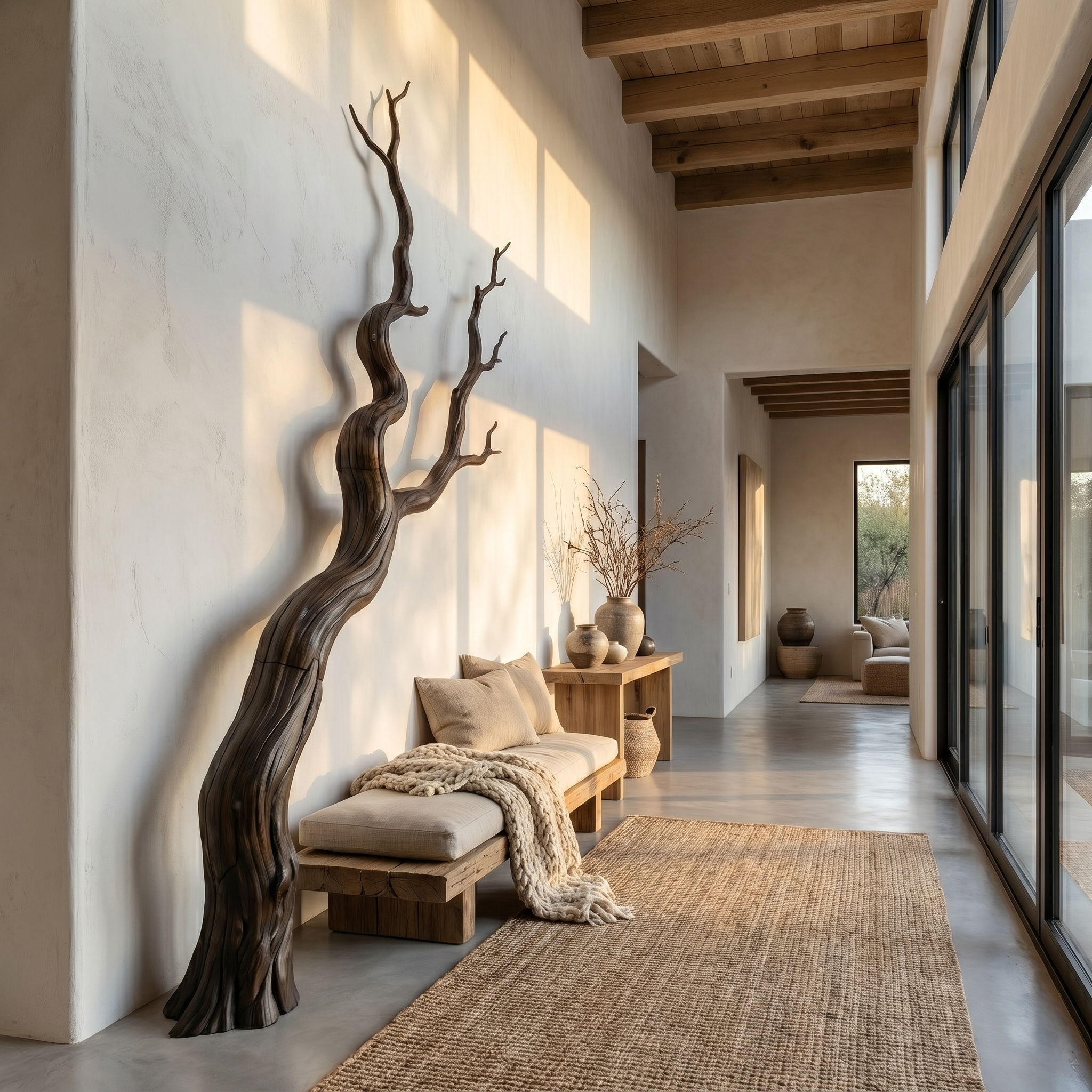 Nature Inspired Wall Decor Sculptural Branch Design For Living Room