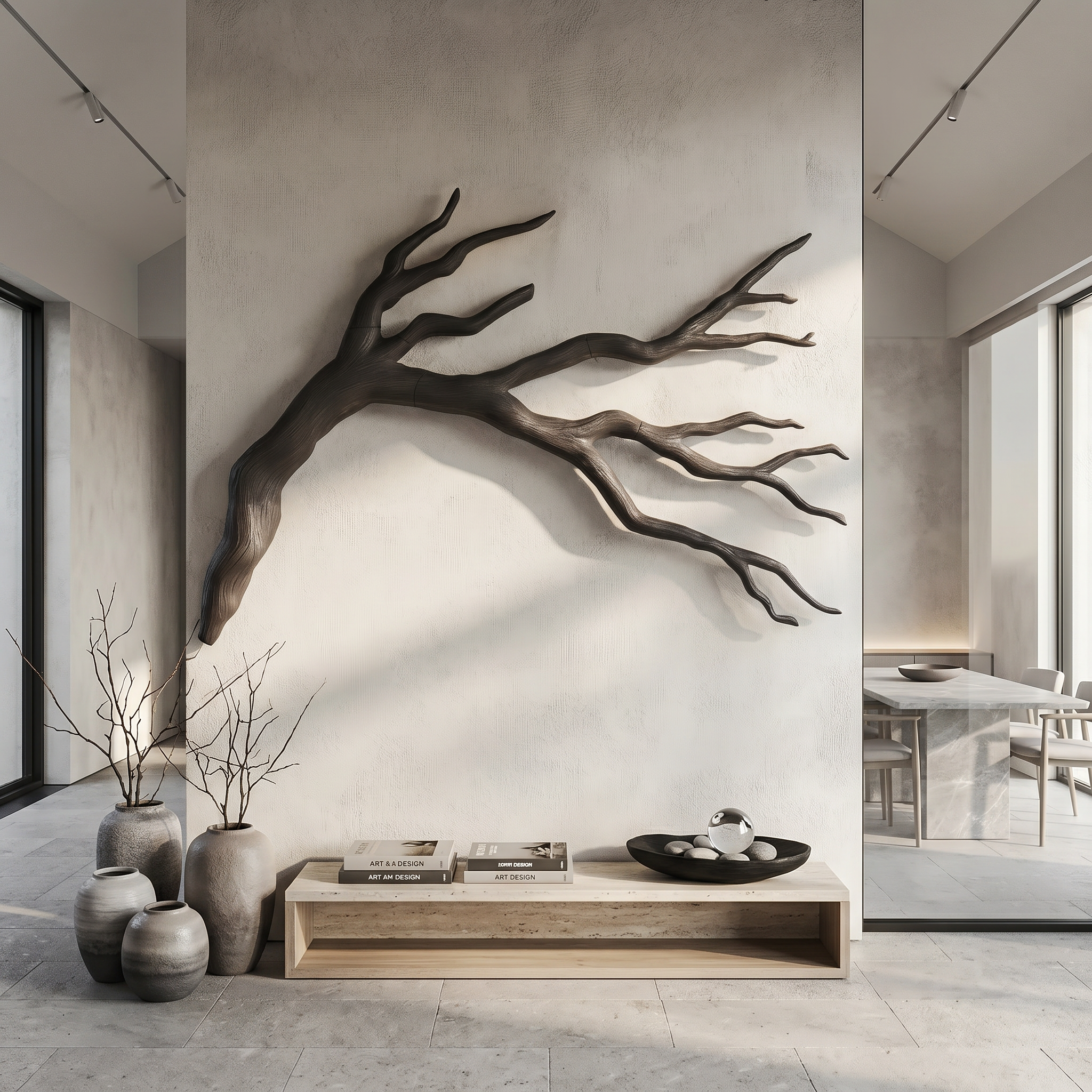 Rustic Wall Decor Natural Branch Sculpture For Living Room