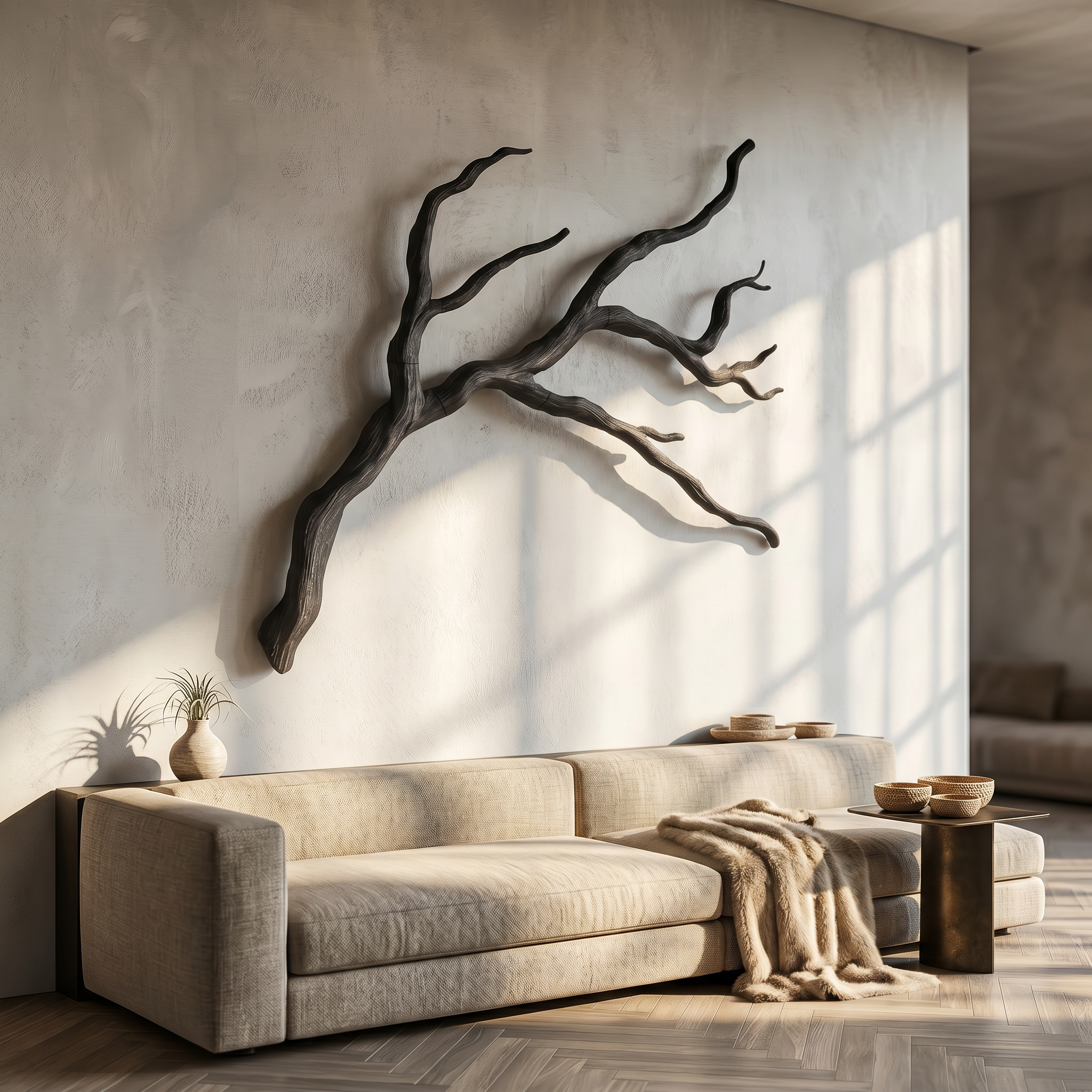 Modern Wall Decor Sculptural Branch Form For Living Room