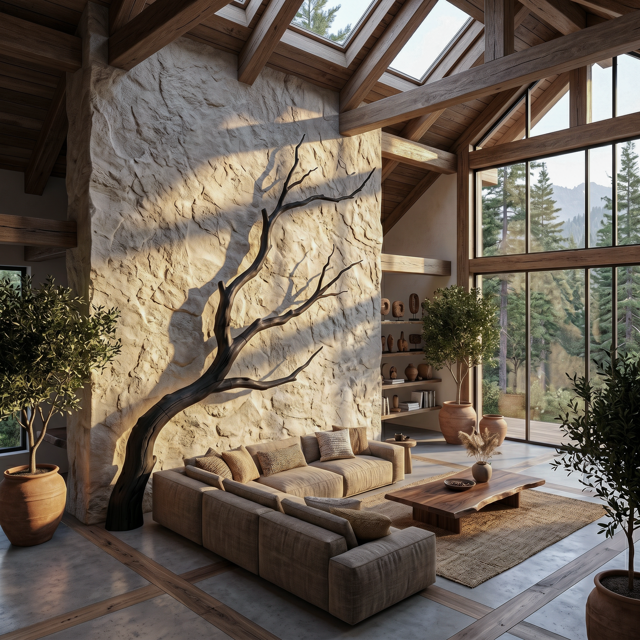 Artisan Wall Decor Handcrafted Tree Branch Sculpture For Living Room