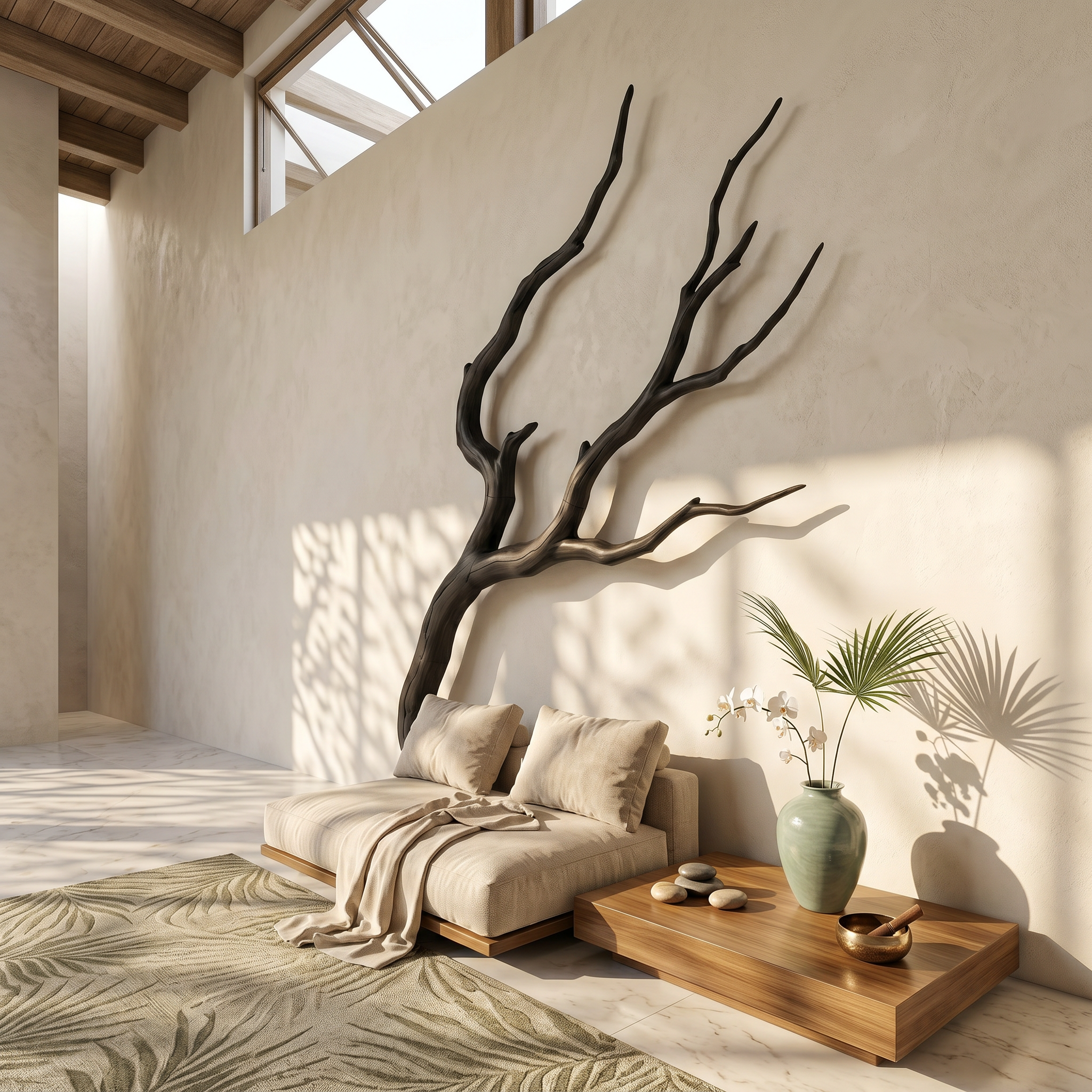 Minimalist Wall Decor Organic Branch Form For Living Room