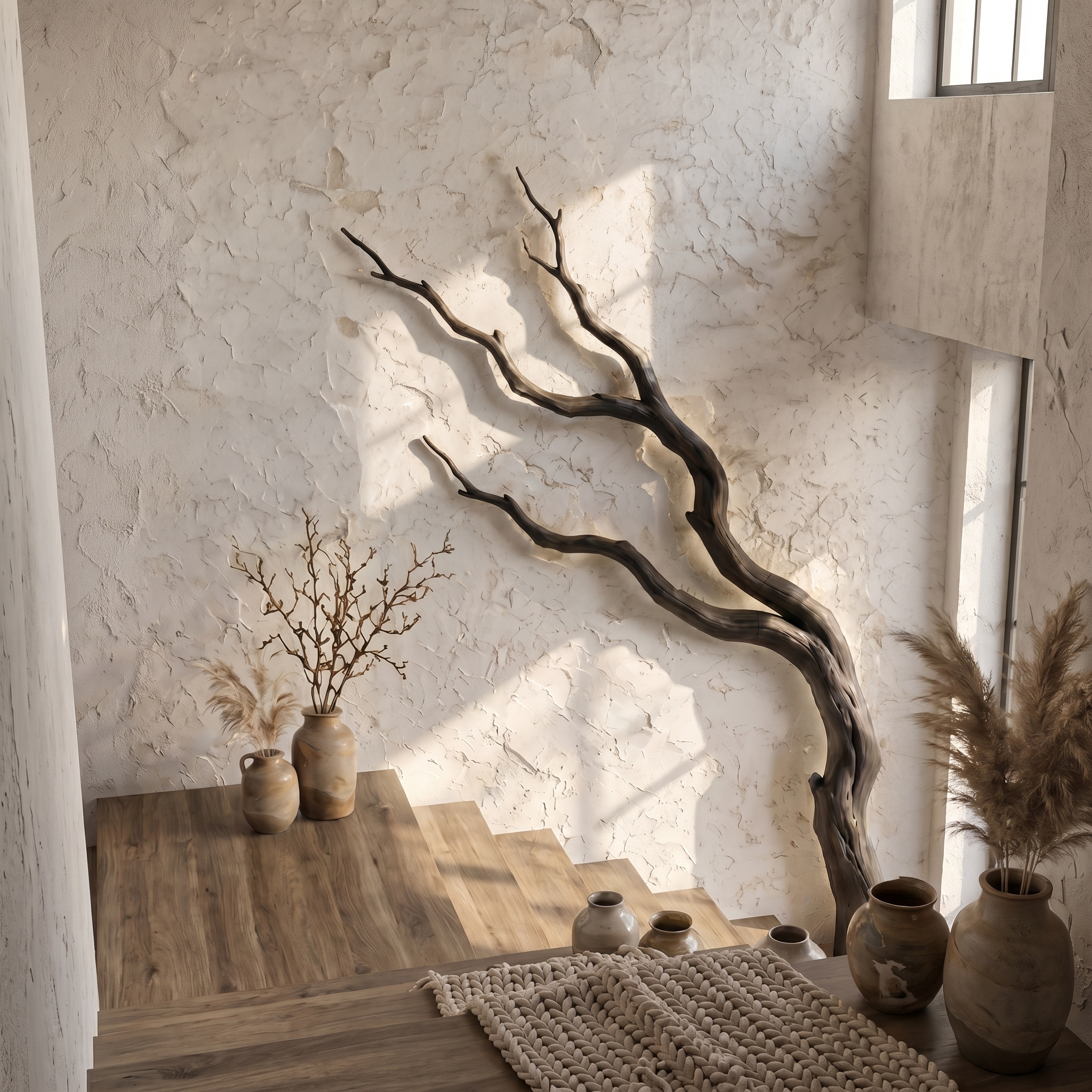 Contemporary Wall Decor Sculptural Branch Design For Living Room