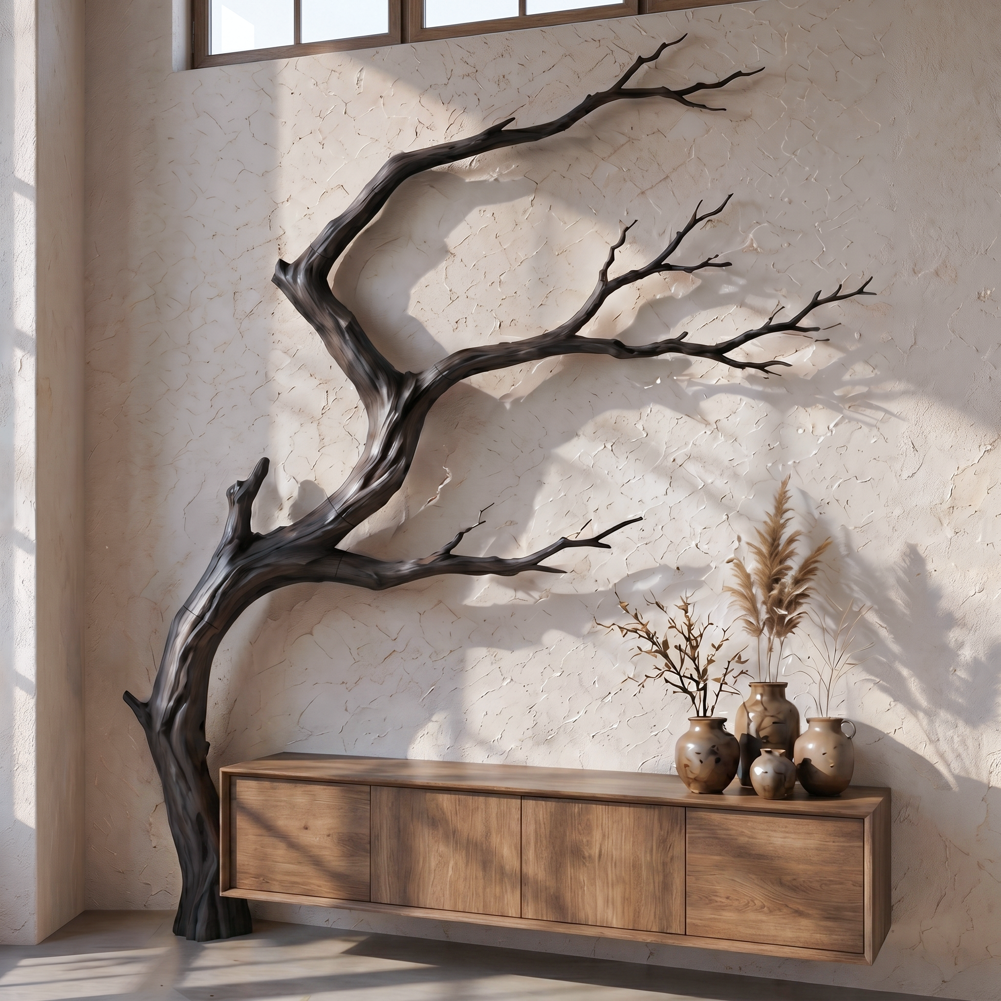 Organic Wall Decor Organic Tree Branch Form For Living Room