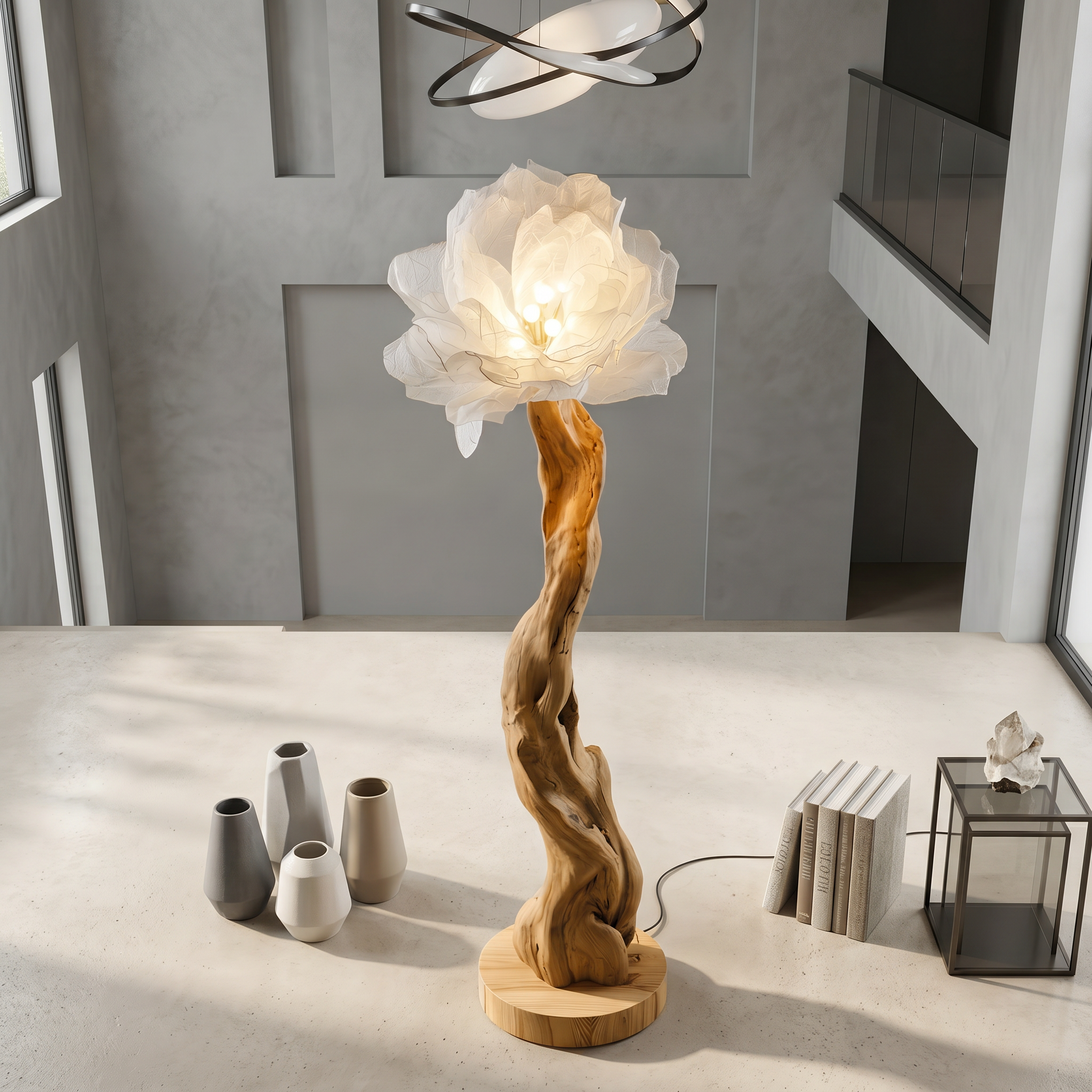 Organic Standing Lamp Sculptural Bloom Design For Living Room
