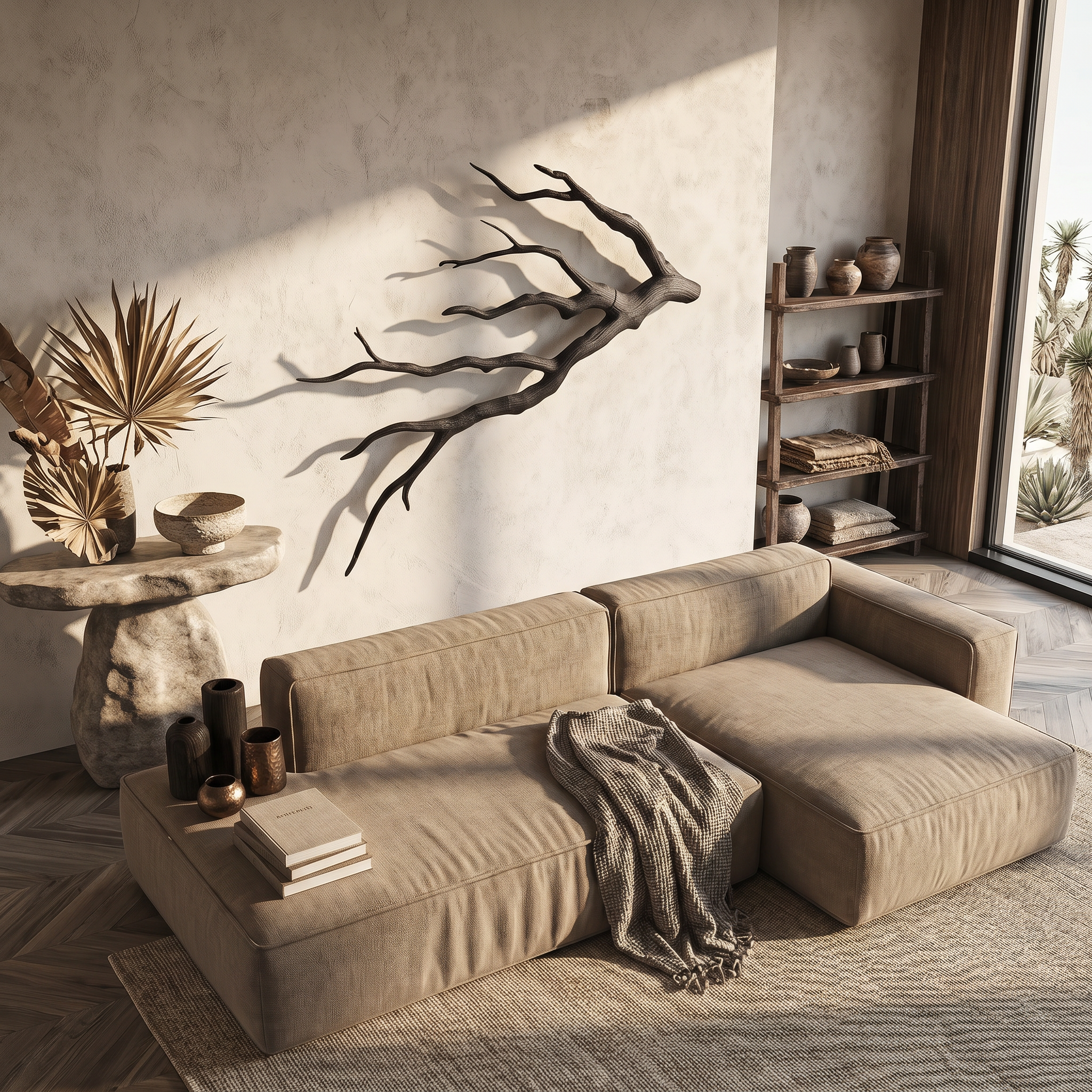 Sculptural Tree Branch Wall Decor Nature Inspired Design For Living Room