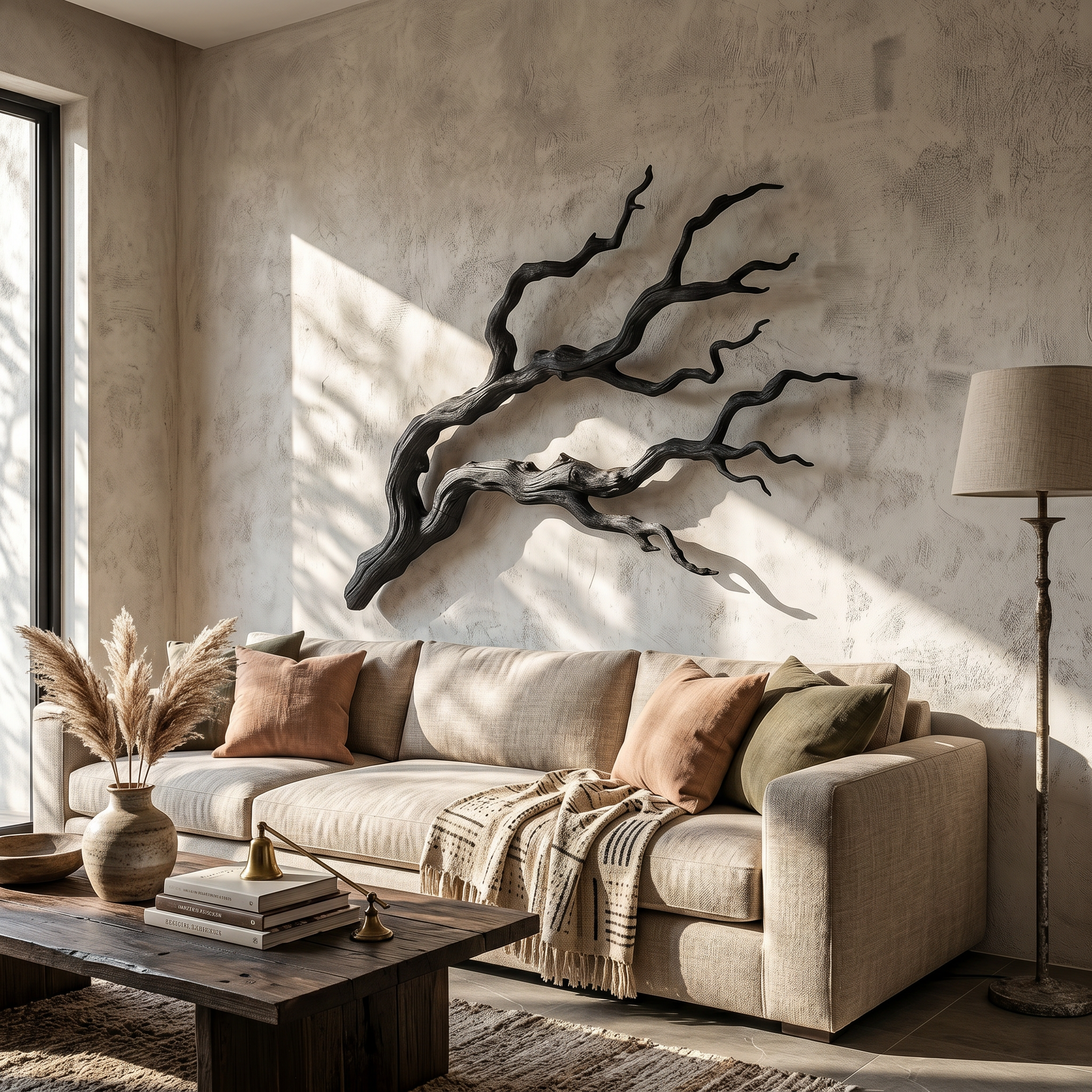 Nature Inspired Branch Wall Art Organic Sculptural Design For Living Room