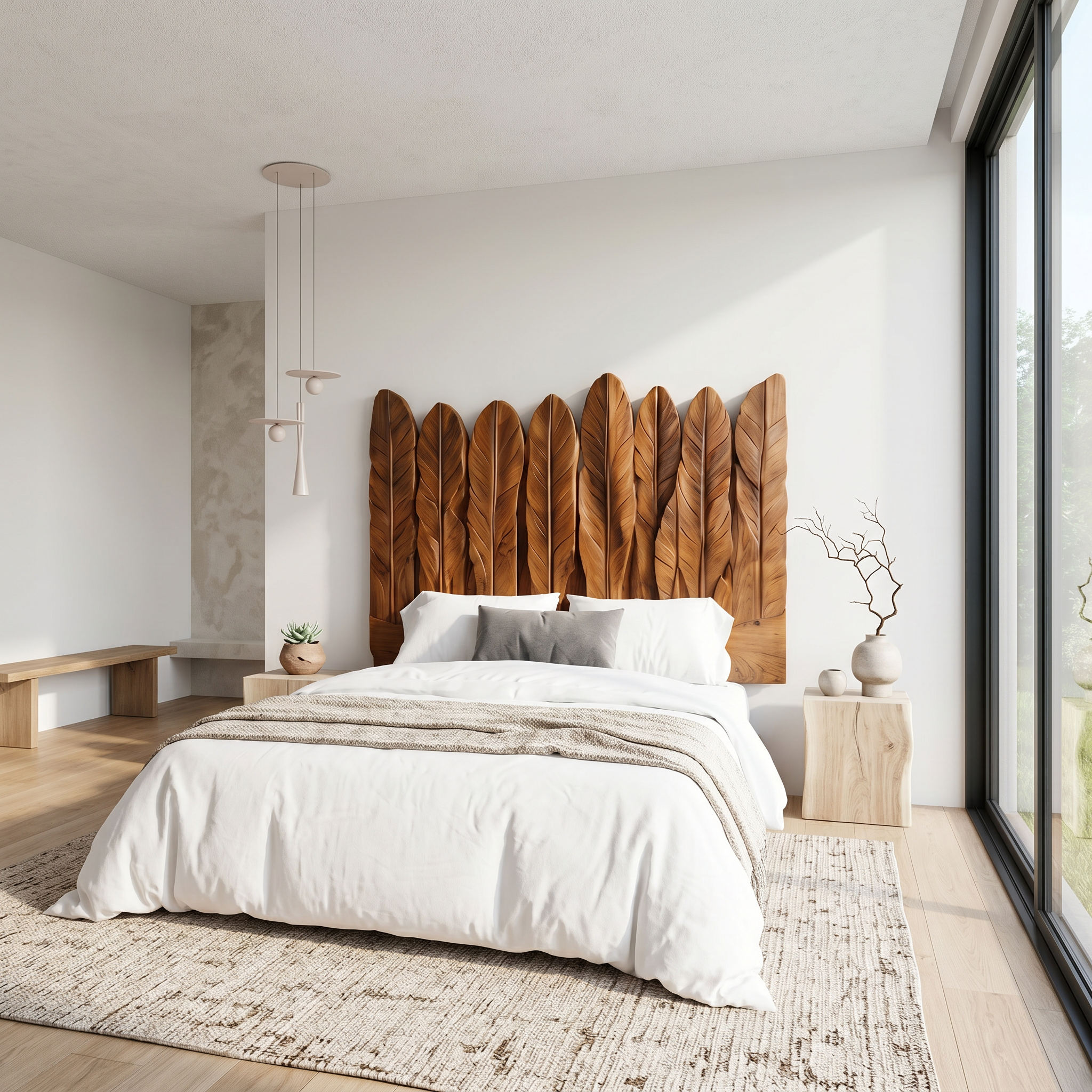 Rustic Live Edge Headboard Wooden Bed Headboard For Bedroom