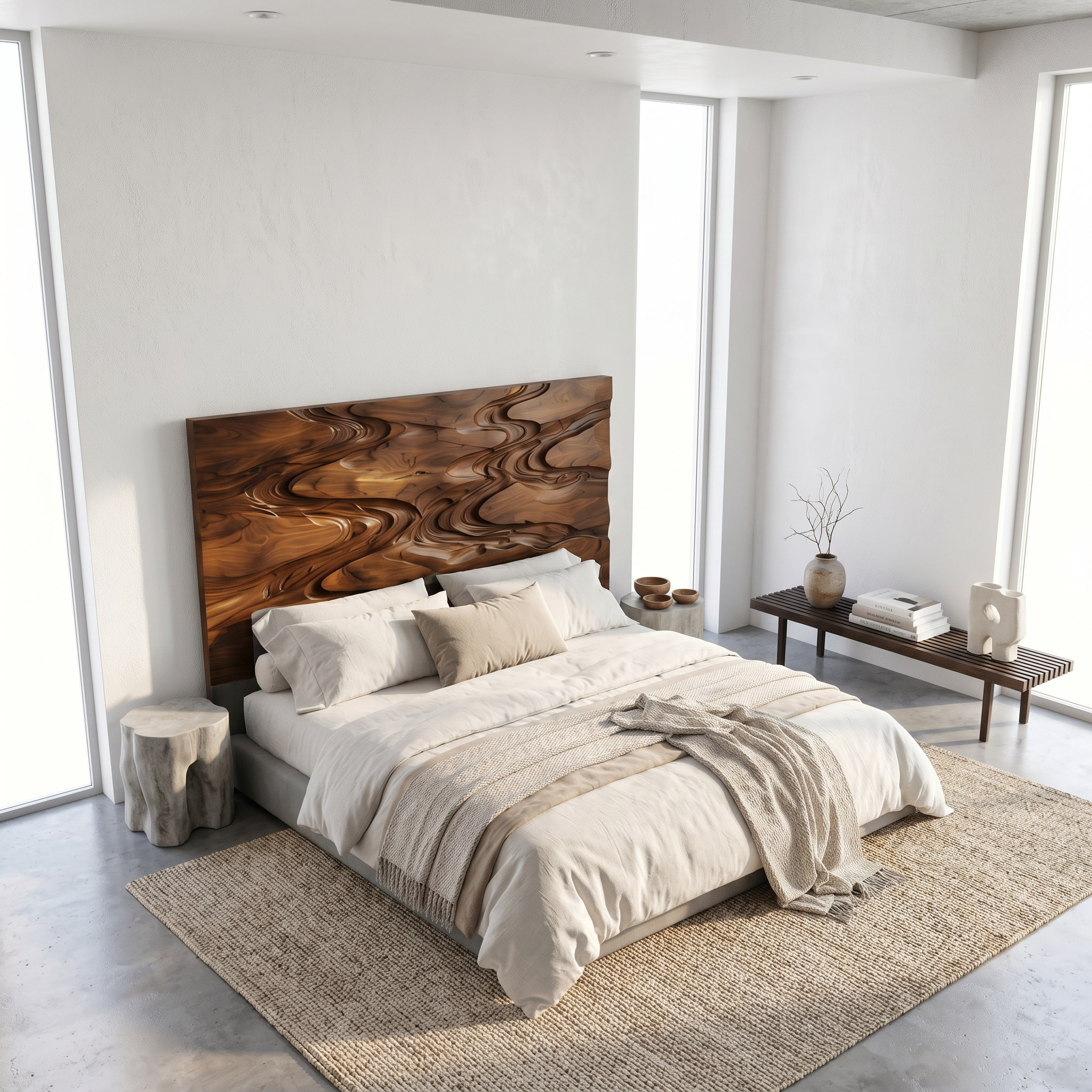 Rustic Live Edge Headboard Wooden Bed Headboard For Bedroom