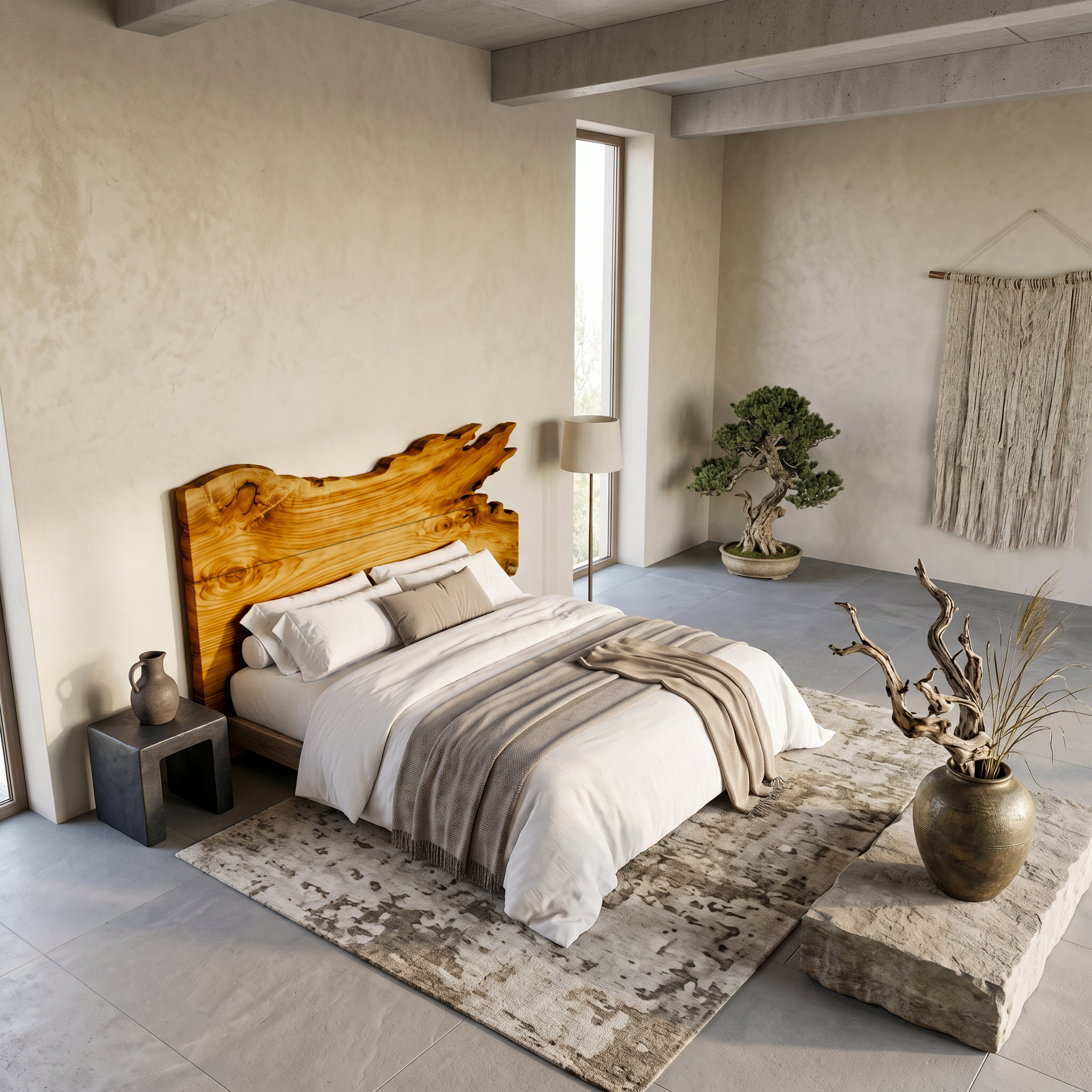 Modern Split Edge Headboard Wooden Bed Headboard For Bedroom