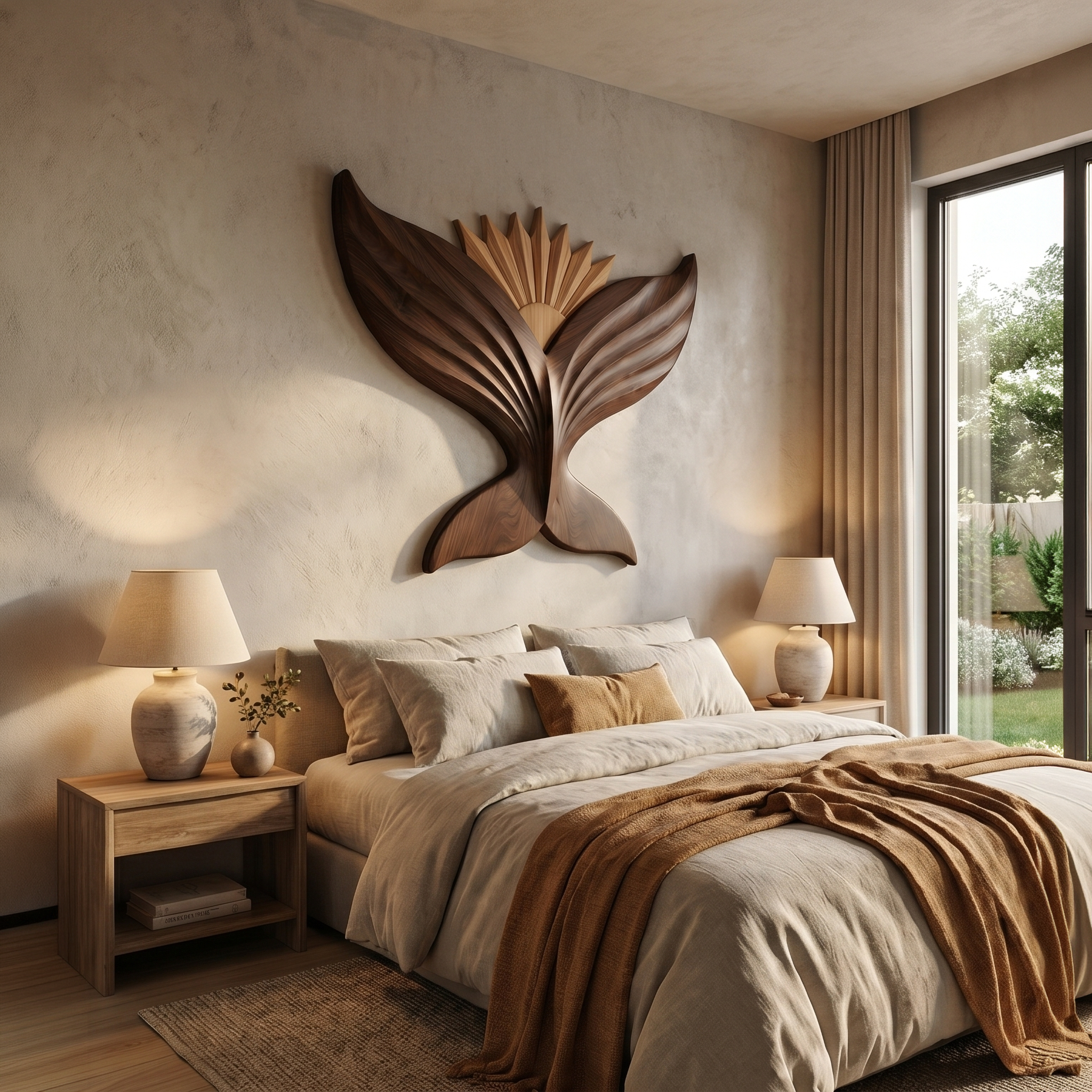 Sculptural Eagle Wooden Wall Art For Living Room And Entryway