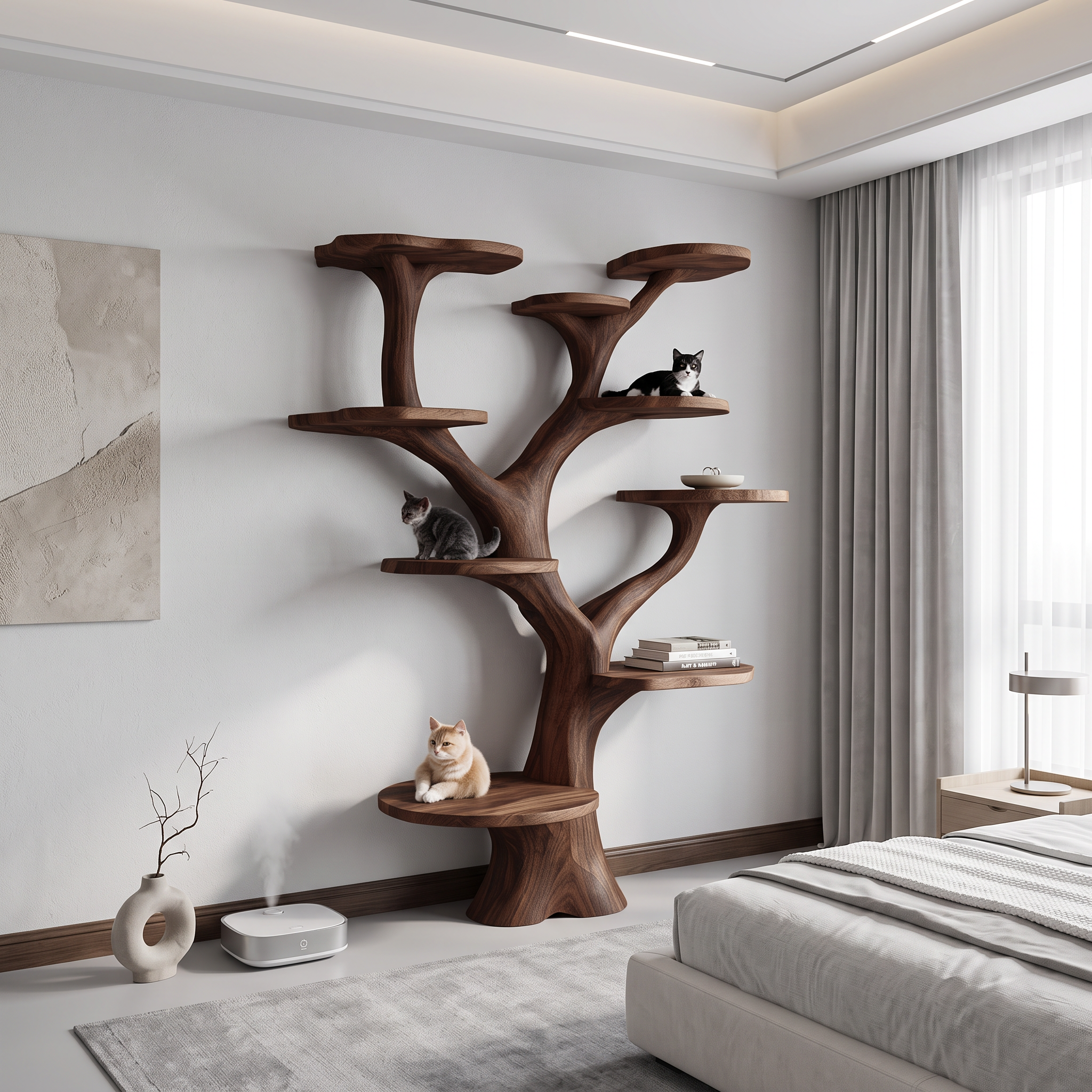 Rustic Handcrafted Cat Tree Furniture Contemporary Interiors