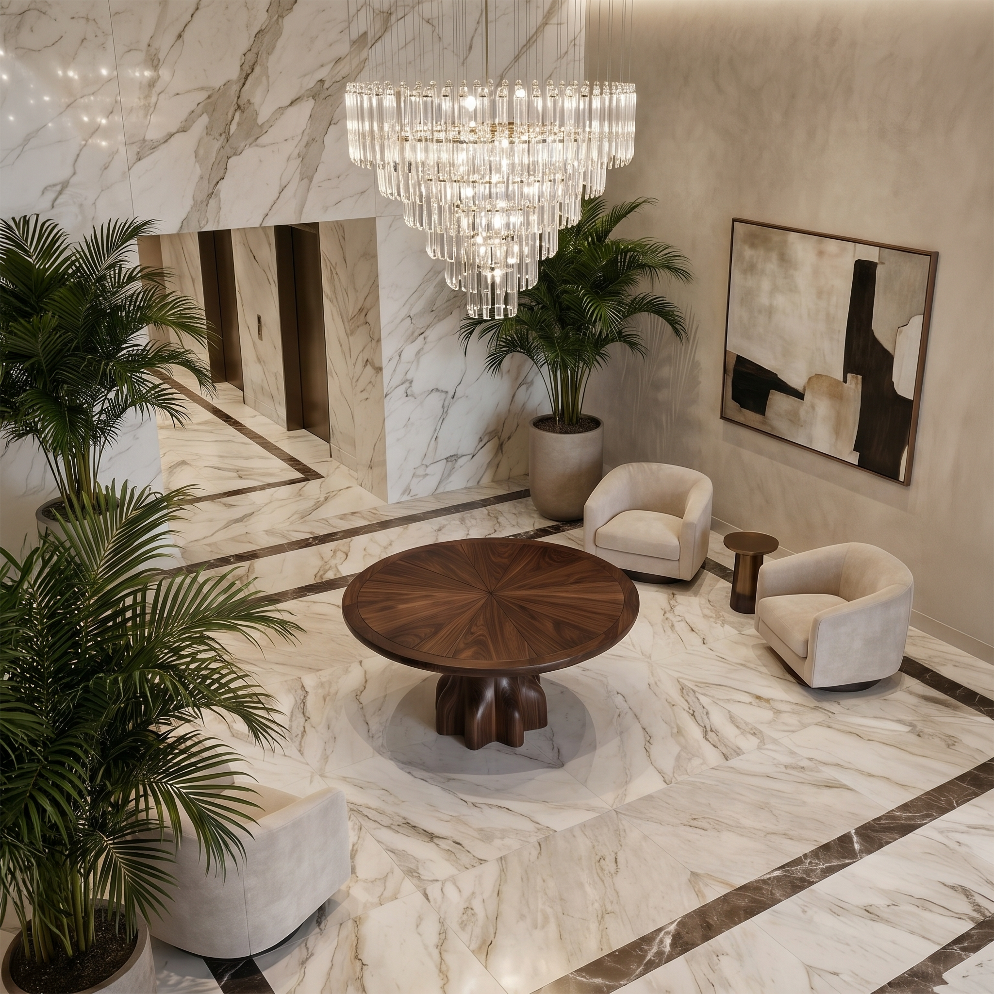 Rustic Foyer Table With Handcrafted Solid Wood Pedestal Base For Entryway And Hallway