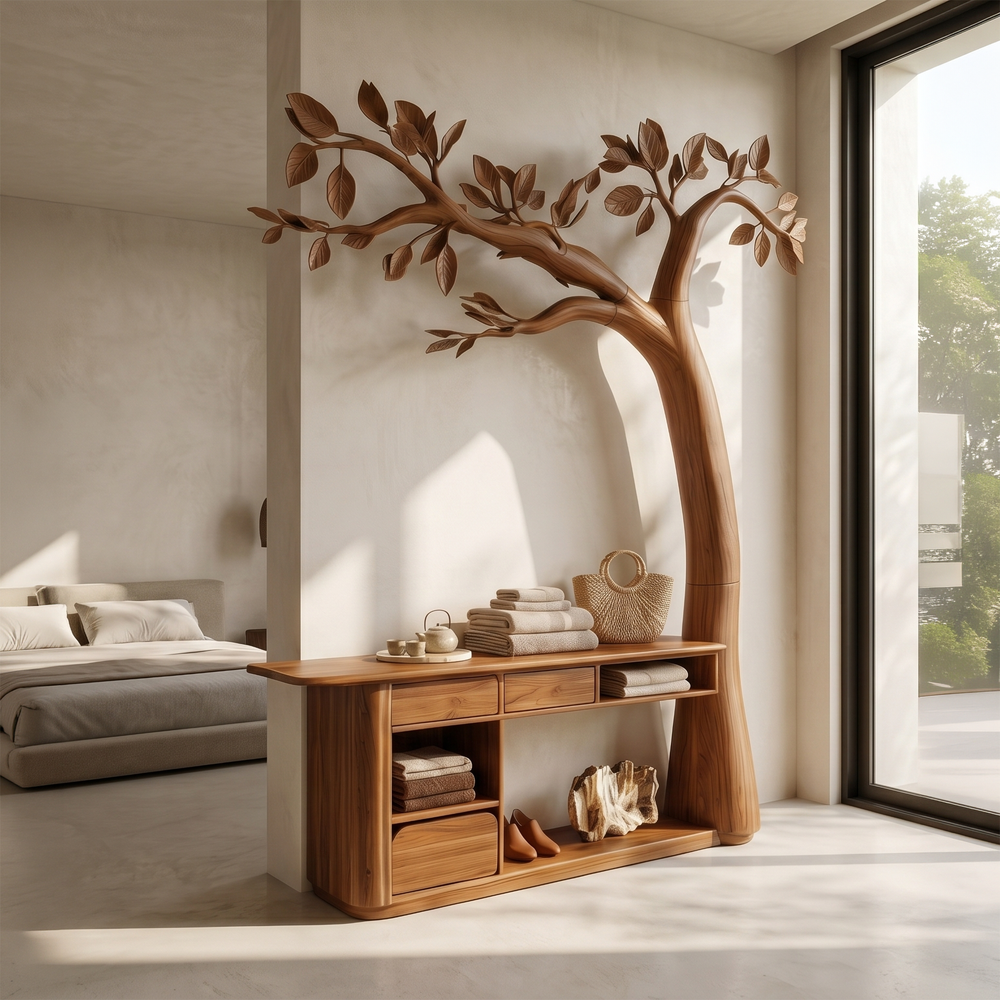 Organic Corner Makeup Vanity Bedroom And Dressing Room