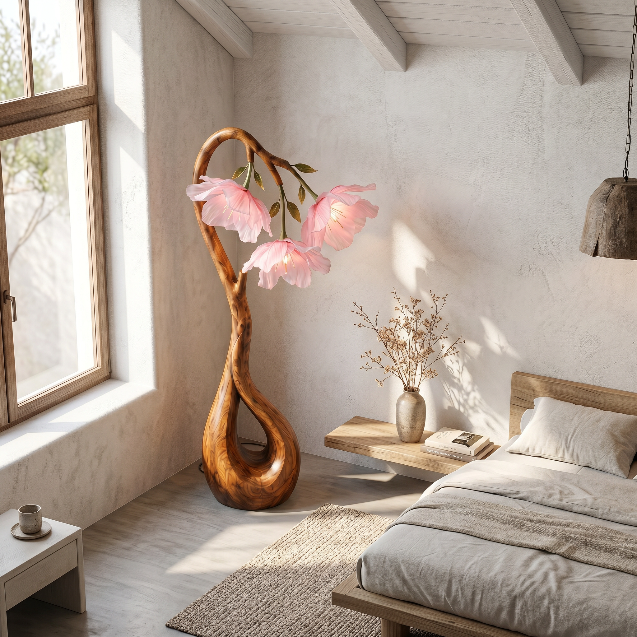 Modern Floor Lamp With Nature Inspired Silhouette For Living Room And Reading Nook
