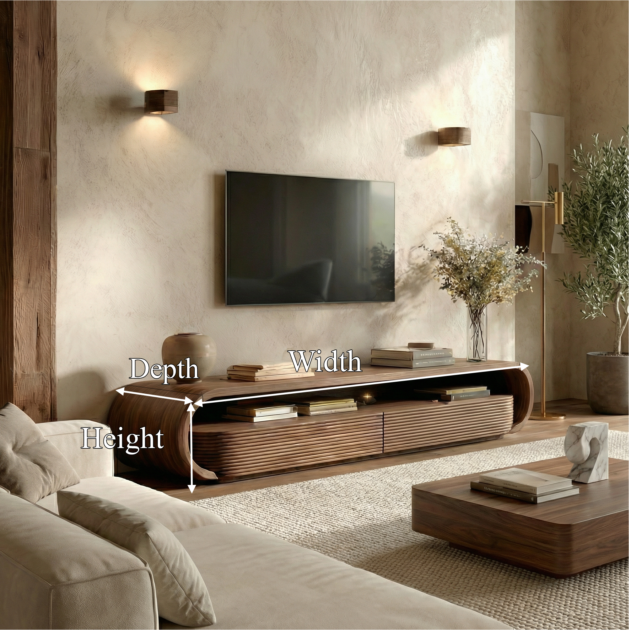 Modern Minimal TV Unit For Living Room And Entertainment Space