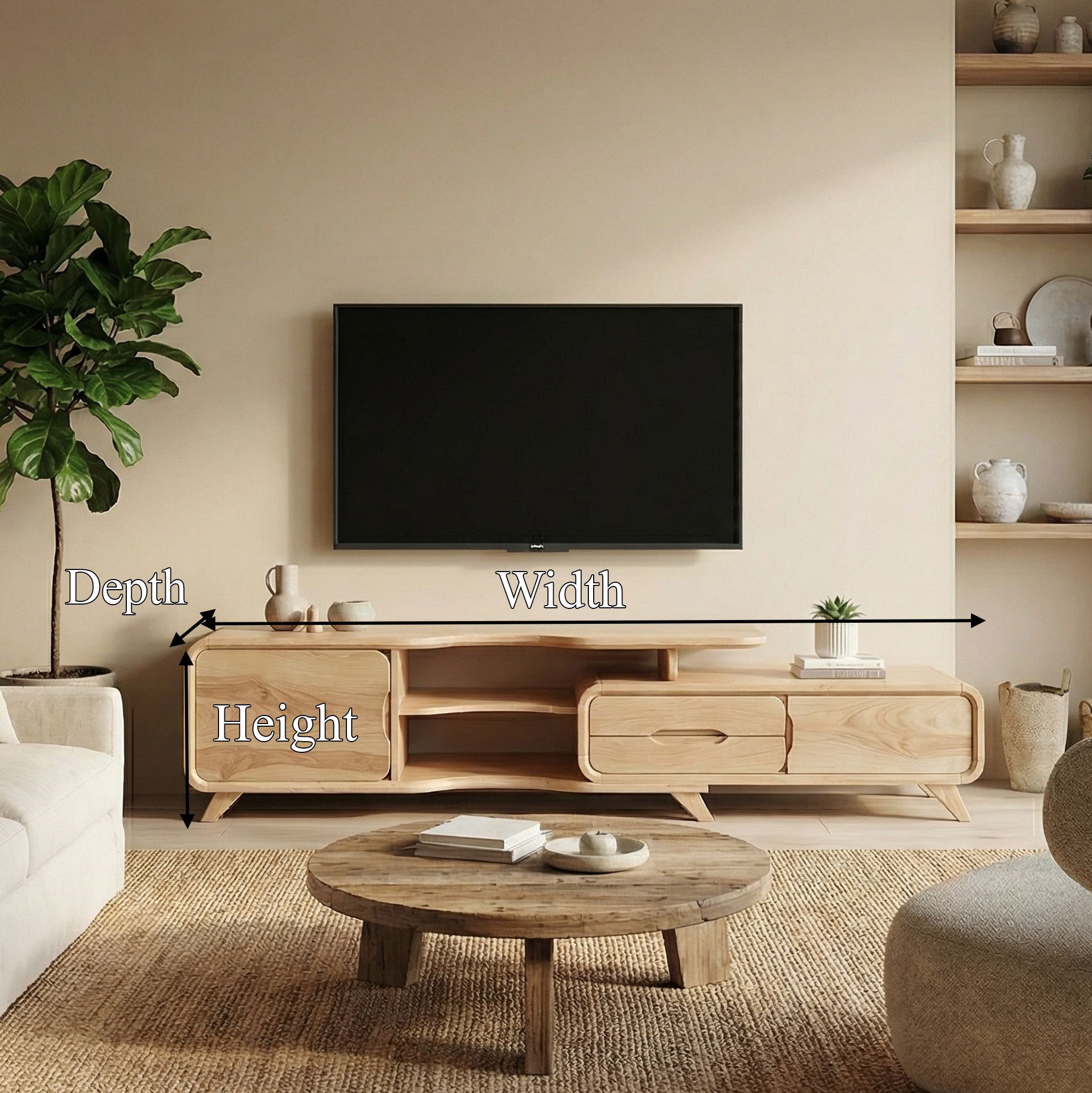 Modern Statement TV Stand For Living Room And Interior Decor