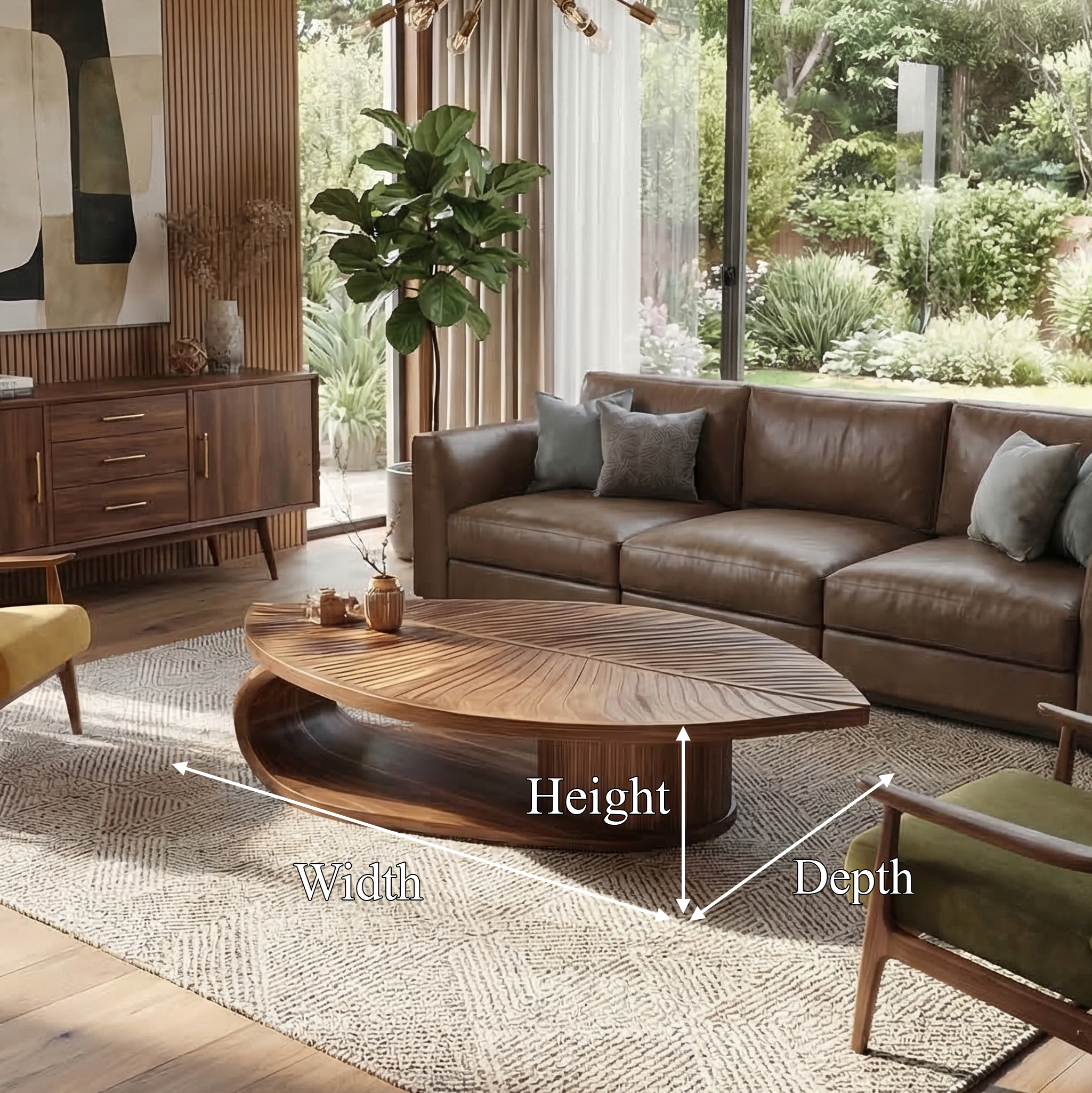 Scandinavian Solid Wood Coffee Table For Living Room