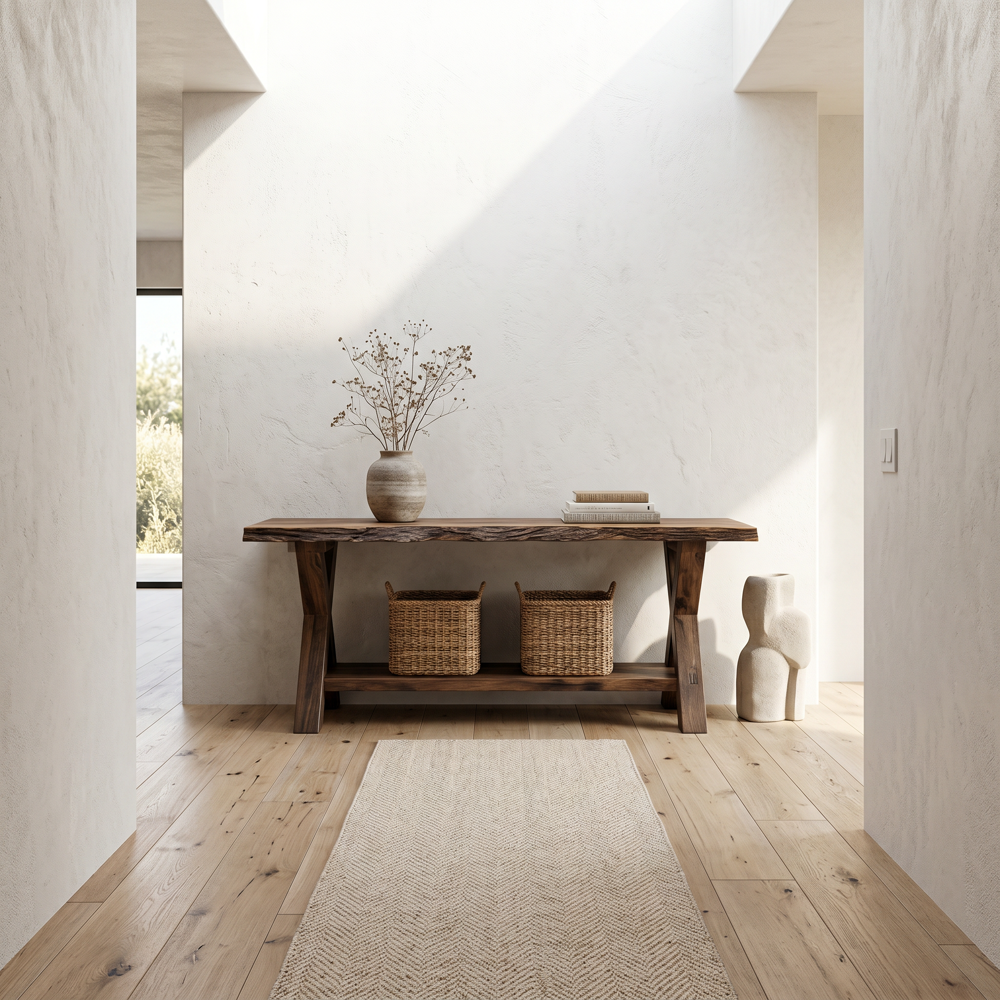 Rustic Console Table Farmhouse Sofa