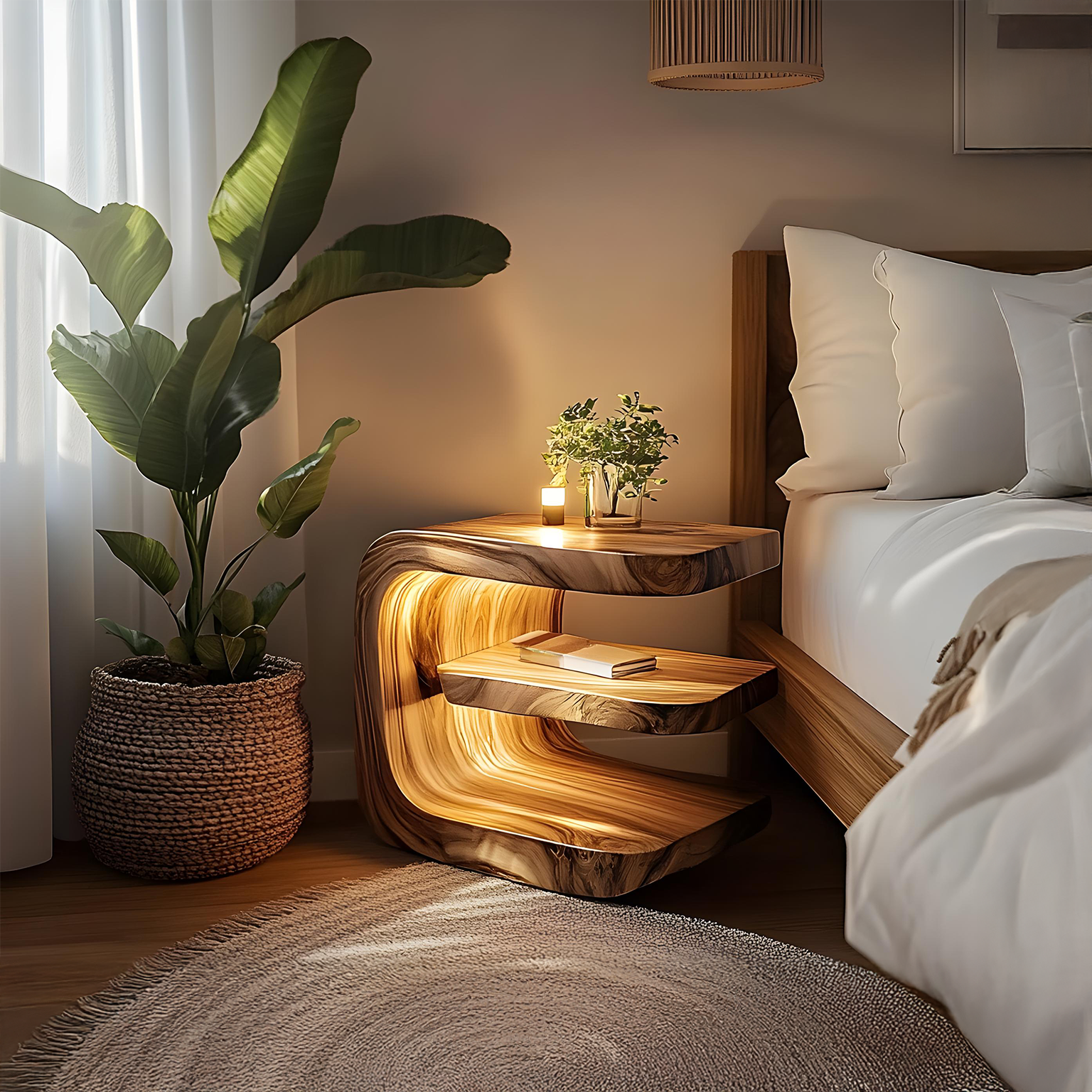 Mid Century Nightstand Bedroom