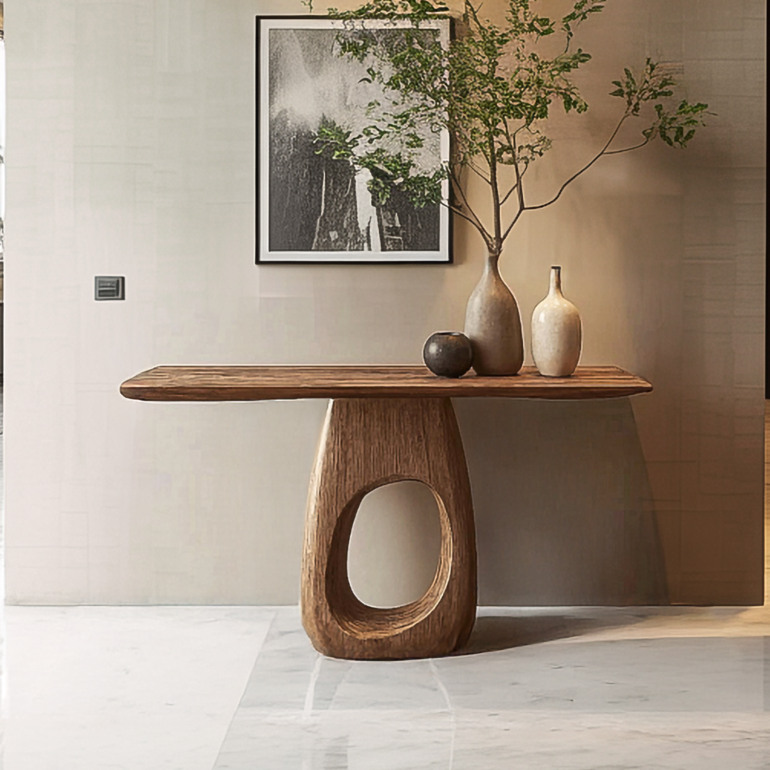 Artisan Organic Console Table Living Room And Hallway