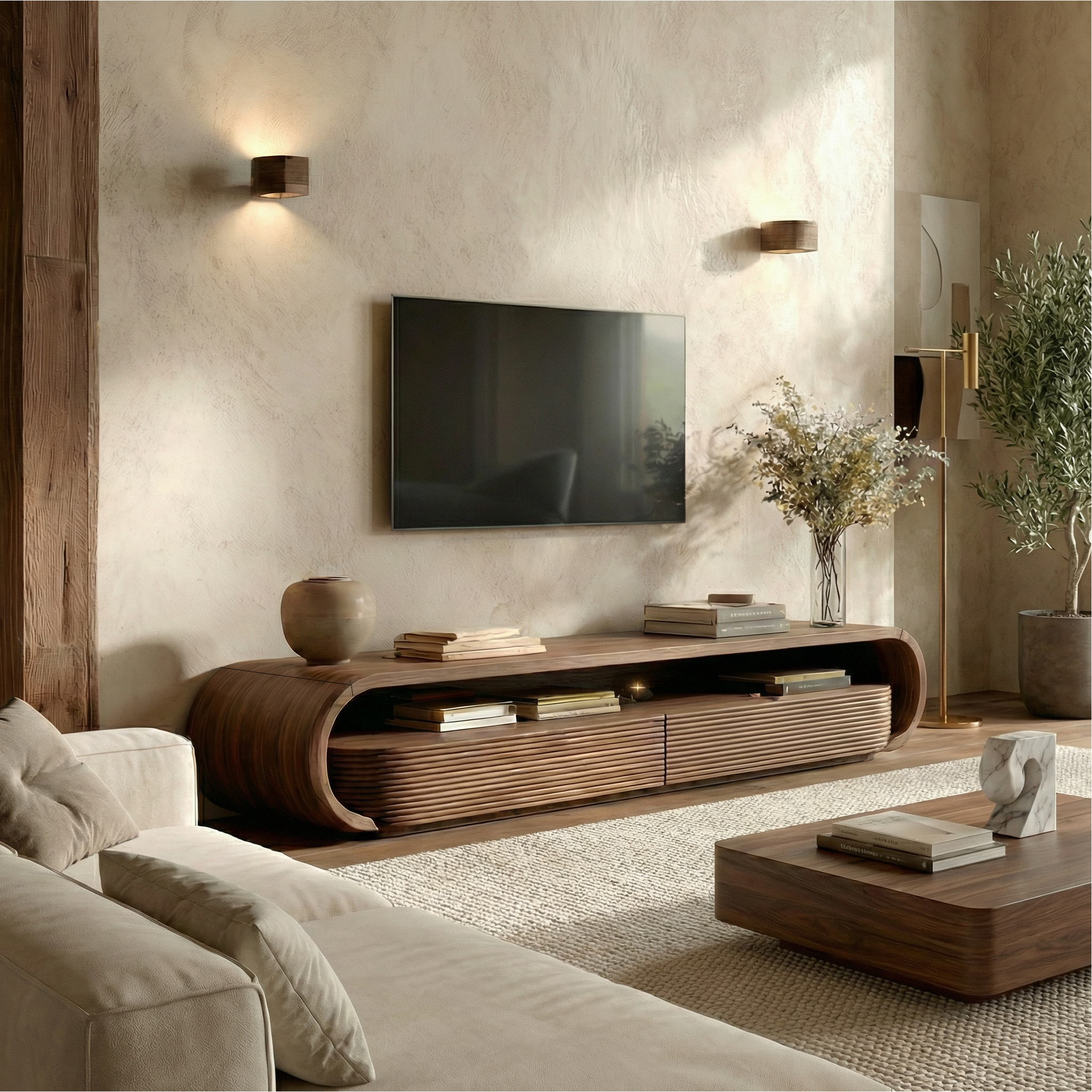 Modern Minimal TV Unit For Living Room And Entertainment Space